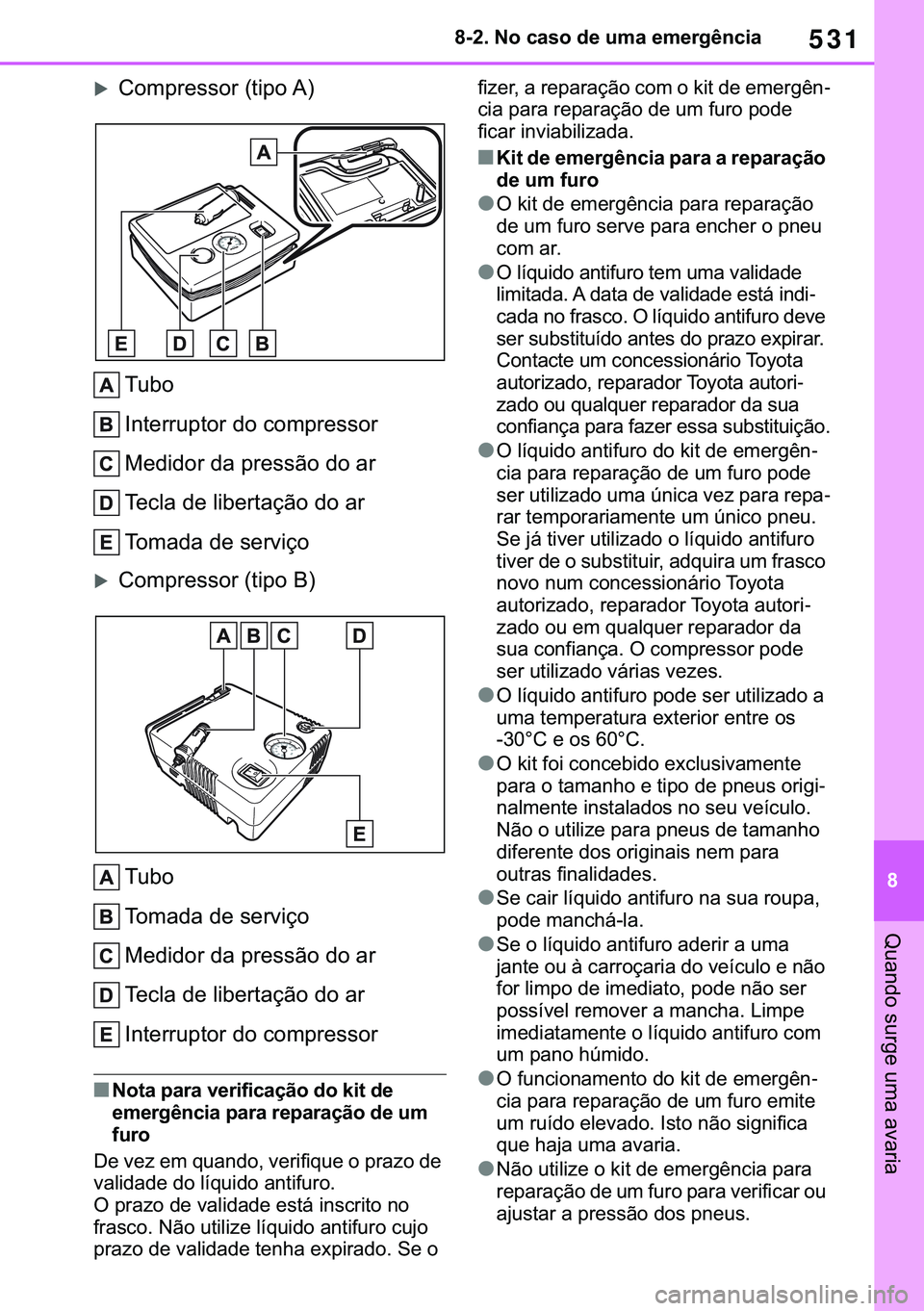 TOYOTA COROLLA 2021  Manual de utilização (in Portuguese) 531
�
�&�2�5�2�/�/�$ �+�9 �7�0�0�7 �(�(
������1�R��F�D�V�R��G�H��X�P�D��H�P�H�U�J�r�Q�F�L�D
�4�X�D�Q�G�R��V�X�U�J�H��X�P�D��D�Y�D�U�L�D
�X�&�R�P�S�U�H�V�V�R�U���W�L�S�R��$�
�7�X�E�R
�