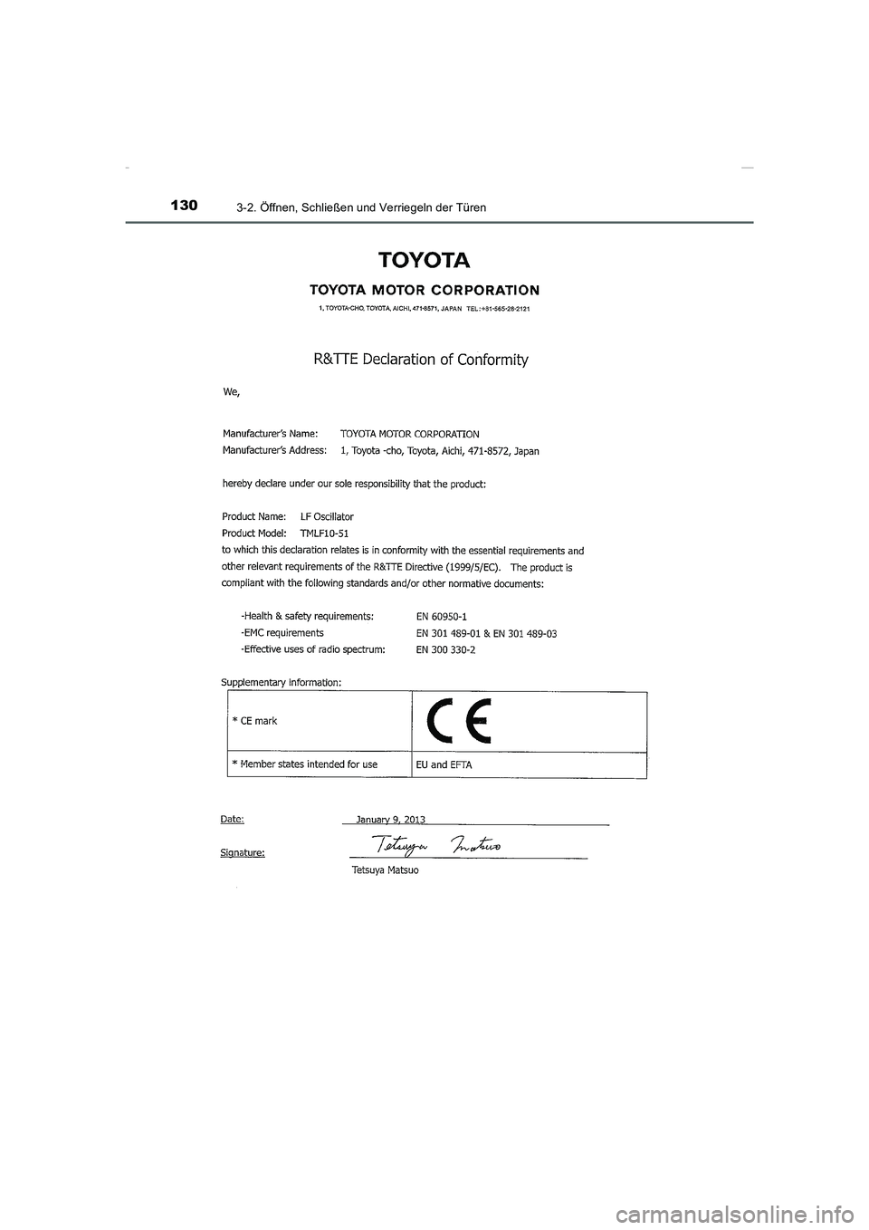 TOYOTA COROLLA 2015 Betriebsanleitungen (in German) 1303-2. Öffnen, Schließen und Verriegeln der Türen
COROLLA_TMMT_EM (OM12J76M)
Corolla TMMT_OM_EM_OM12J76M.book 130 ページ 2015年2月2日 月曜日 午後5時10分 TOYOTA COROLLA 2015 Betriebsanleitungen (in German) 1303-2. Öffnen, Schließen und Verriegeln der Türen
COROLLA_TMMT_EM (OM12J76M)
Corolla TMMT_OM_EM_OM12J76M.book 130 ページ 2015年2月2日 月曜日 午後5時10分