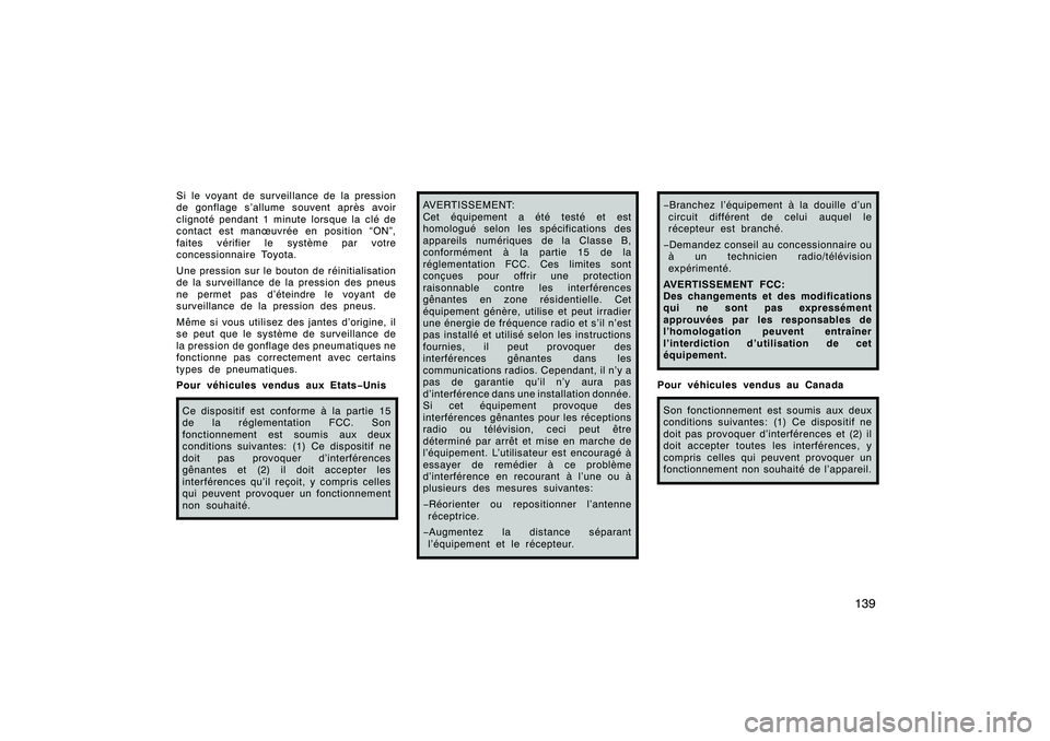 TOYOTA COROLLA 2008  Manuel du propriétaire (in French)  \b	
 \f
 

  \b	
\f
  \b\f   	\f
 	\f  	\b\f
  \b	
\f	
 \f\f
  \f
 	   
	\f

 
 \f\b \