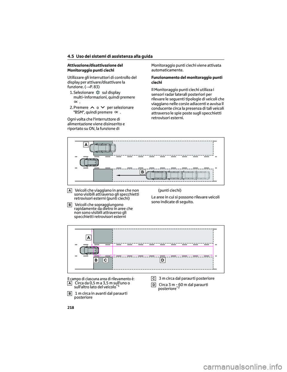 TOYOTA COROLLA CROSS 2022 Manuale duso (in Italian) Attivazione/disattivazione del
Monitoraggio punti ciechi
Utilizzare gli interruttori di controllo del
display per attivare/disattivare la
funzione. (→P. 83)
1. Selezionare
sul display
multi-informaz TOYOTA COROLLA CROSS 2022 Manuale duso (in Italian) Attivazione/disattivazione del
Monitoraggio punti ciechi
Utilizzare gli interruttori di controllo del
display per attivare/disattivare la
funzione. (→P. 83)
1. Selezionare
sul display
multi-informaz