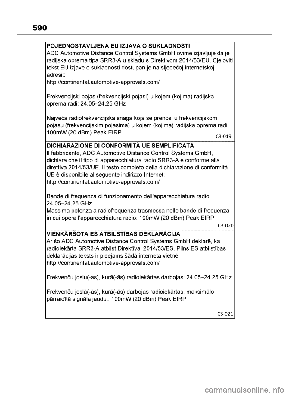 TOYOTA COROLLA CROSS 2022 Instrukcja obsługi (in Polish) 590
31 Corolla Cross HV OM16576E 9/30/22 3:26 PM Page 590 TOYOTA COROLLA CROSS 2022 Instrukcja obsługi (in Polish) 590
31 Corolla Cross HV OM16576E 9/30/22 3:26 PM Page 590
