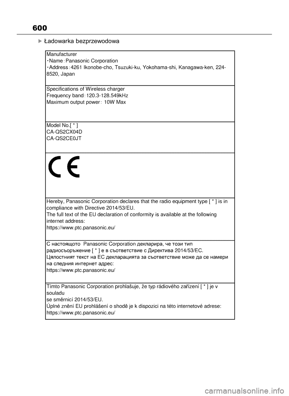 TOYOTA COROLLA CROSS 2022 Instrukcja obsługi (in Polish) ó¸adowarka bezprzewodowa
600
31 Corolla Cross HV OM16576E 9/30/22 3:26 PM Page 600 TOYOTA COROLLA CROSS 2022 Instrukcja obsługi (in Polish) ó¸adowarka bezprzewodowa
600
31 Corolla Cross HV OM16576E 9/30/22 3:26 PM Page 600