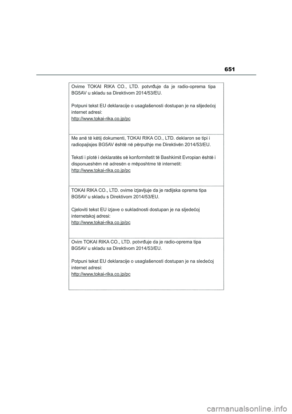 TOYOTA COROLLA HATCHBACK 2023 Manual del propietario (in Spanish) 651 TOYOTA COROLLA HATCHBACK 2023 Manual del propietario (in Spanish) 651