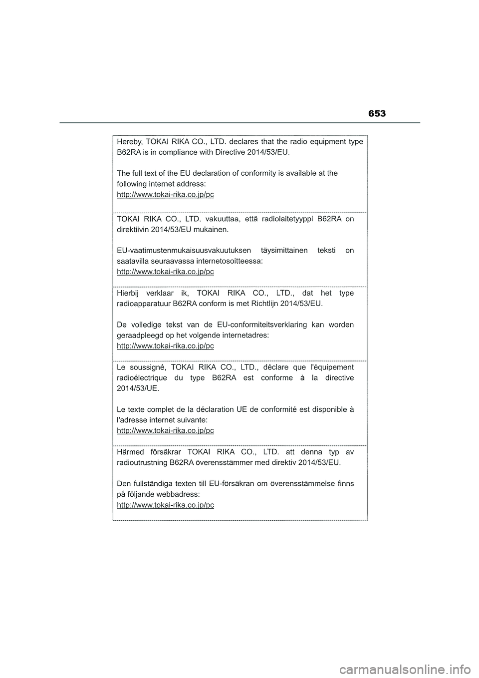 TOYOTA COROLLA HATCHBACK 2023 Manual del propietario (in Spanish) 653 TOYOTA COROLLA HATCHBACK 2023 Manual del propietario (in Spanish) 653