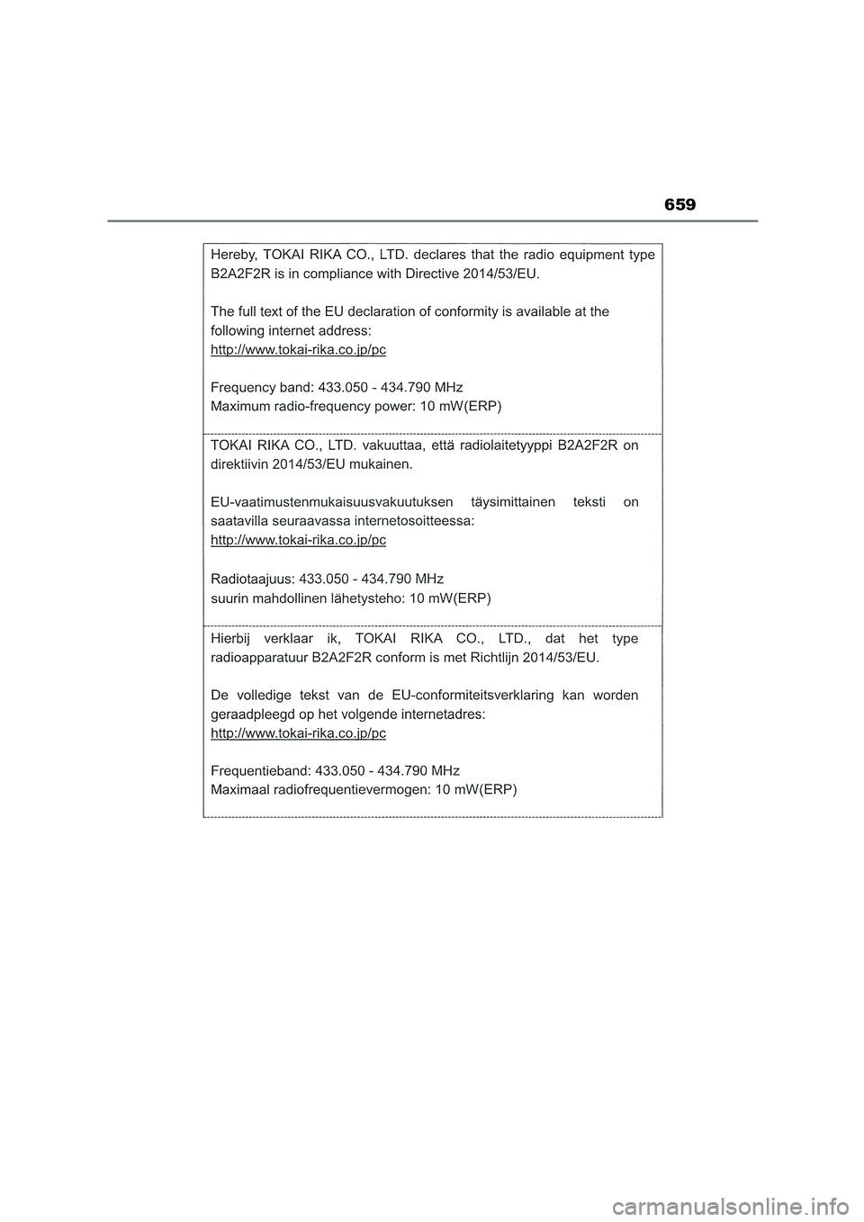 TOYOTA COROLLA HATCHBACK 2023 Manual del propietario (in Spanish) 659 TOYOTA COROLLA HATCHBACK 2023 Manual del propietario (in Spanish) 659