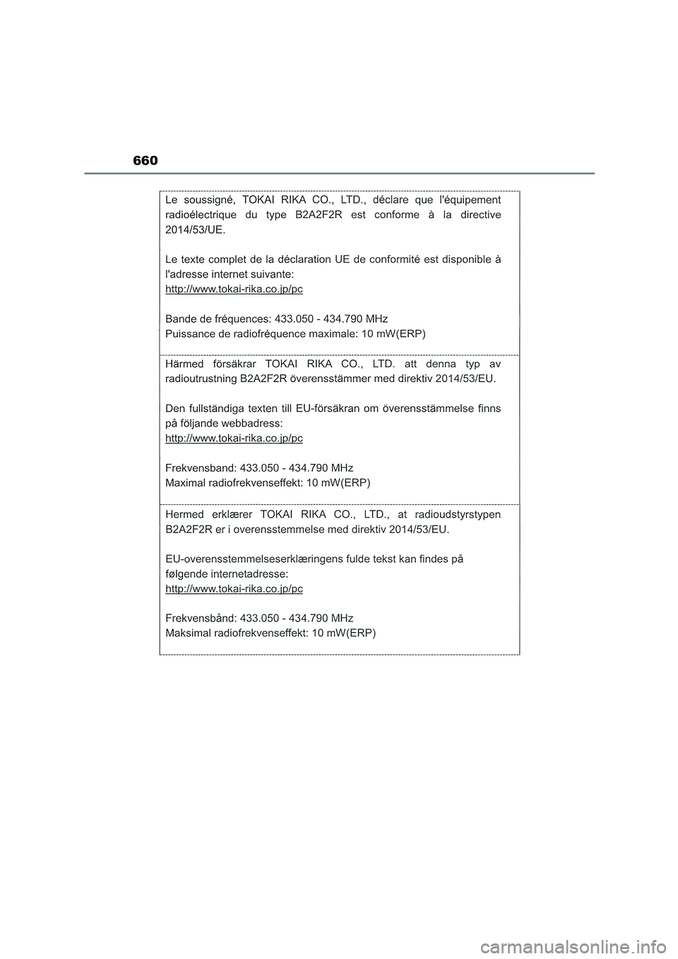 TOYOTA COROLLA HATCHBACK 2023 Manual del propietario (in Spanish) 660 TOYOTA COROLLA HATCHBACK 2023 Manual del propietario (in Spanish) 660