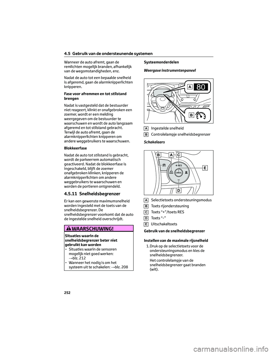 TOYOTA COROLLA HATCHBACK 2023 Instructieboekje (in Dutch) Wanneer de auto afremt, gaan de
remlichten mogelijk branden, afhankelijk
van de wegomstandigheden, enz.
Nadat de auto tot een bepaalde snelheid
is afgeremd, gaan de alarmknipperlichten
knipperen.
Fase TOYOTA COROLLA HATCHBACK 2023 Instructieboekje (in Dutch) Wanneer de auto afremt, gaan de
remlichten mogelijk branden, afhankelijk
van de wegomstandigheden, enz.
Nadat de auto tot een bepaalde snelheid
is afgeremd, gaan de alarmknipperlichten
knipperen.
Fase