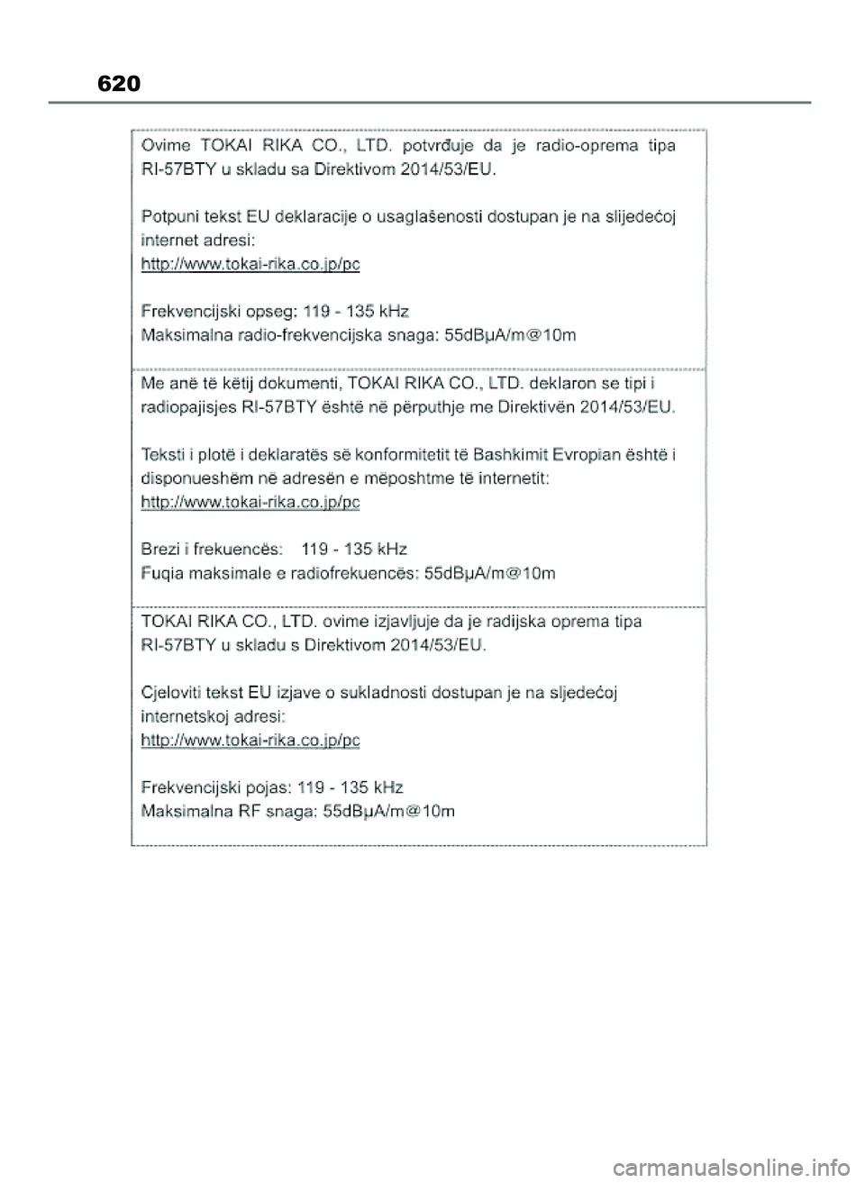 TOYOTA COROLLA HATCHBACK 2023 Instrukcja obsługi (in Polish) 620
45 Corolla TMUK OM12R84E 27/12/22 14:24 Page 620 TOYOTA COROLLA HATCHBACK 2023 Instrukcja obsługi (in Polish) 620
45 Corolla TMUK OM12R84E 27/12/22 14:24 Page 620