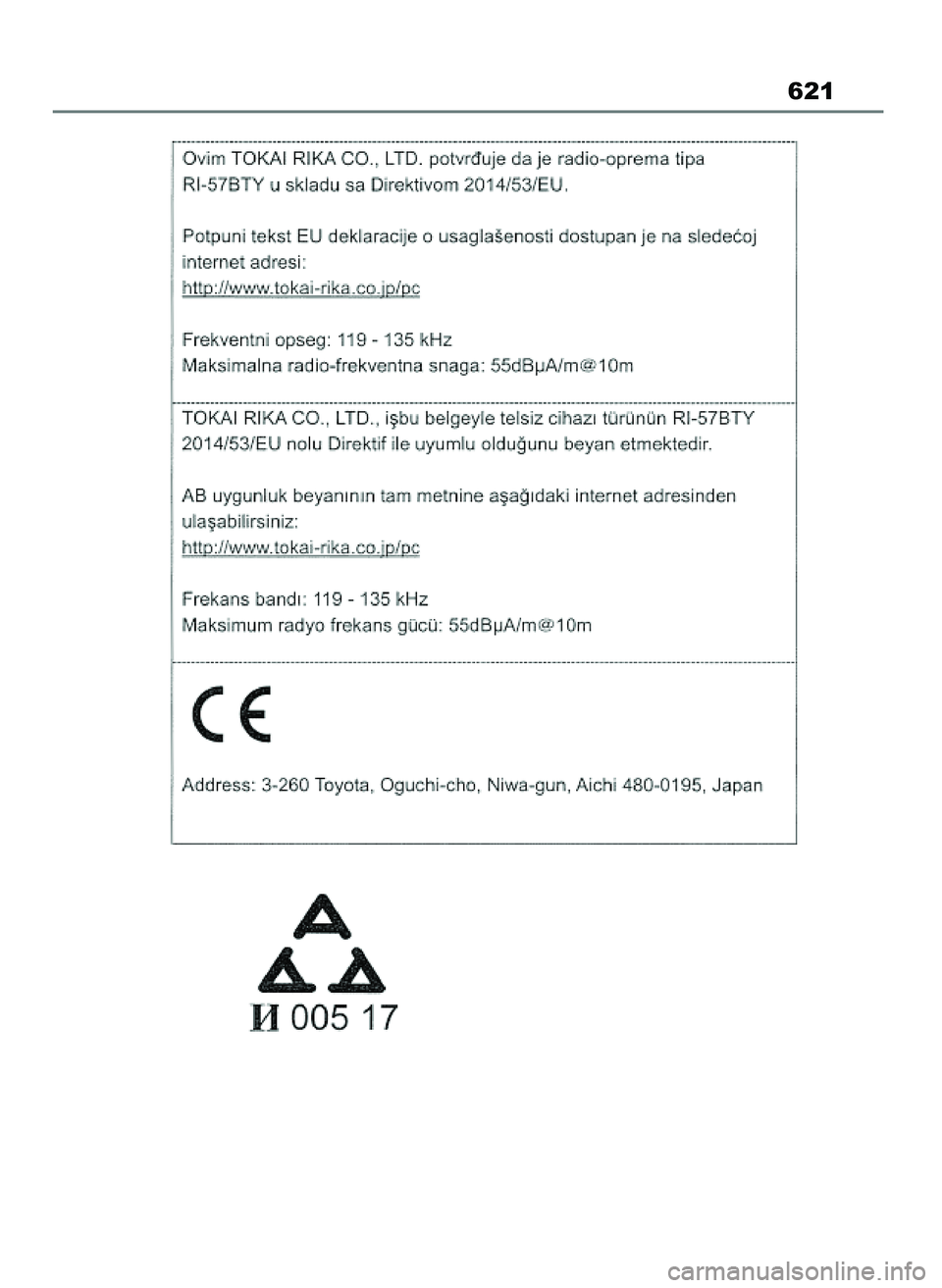 TOYOTA COROLLA HATCHBACK 2023 Instrukcja obsługi (in Polish) 621
45 Corolla TMUK OM12R84E 27/12/22 14:24 Page 621 TOYOTA COROLLA HATCHBACK 2023 Instrukcja obsługi (in Polish) 621
45 Corolla TMUK OM12R84E 27/12/22 14:24 Page 621