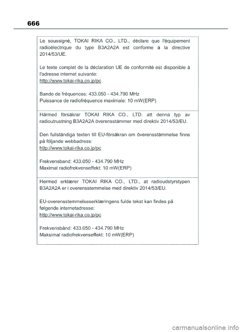 TOYOTA COROLLA HATCHBACK 2023 Instrukcja obsługi (in Polish) 666
45 Corolla TMUK OM12R84E 27/12/22 14:26 Page 666 TOYOTA COROLLA HATCHBACK 2023 Instrukcja obsługi (in Polish) 666
45 Corolla TMUK OM12R84E 27/12/22 14:26 Page 666