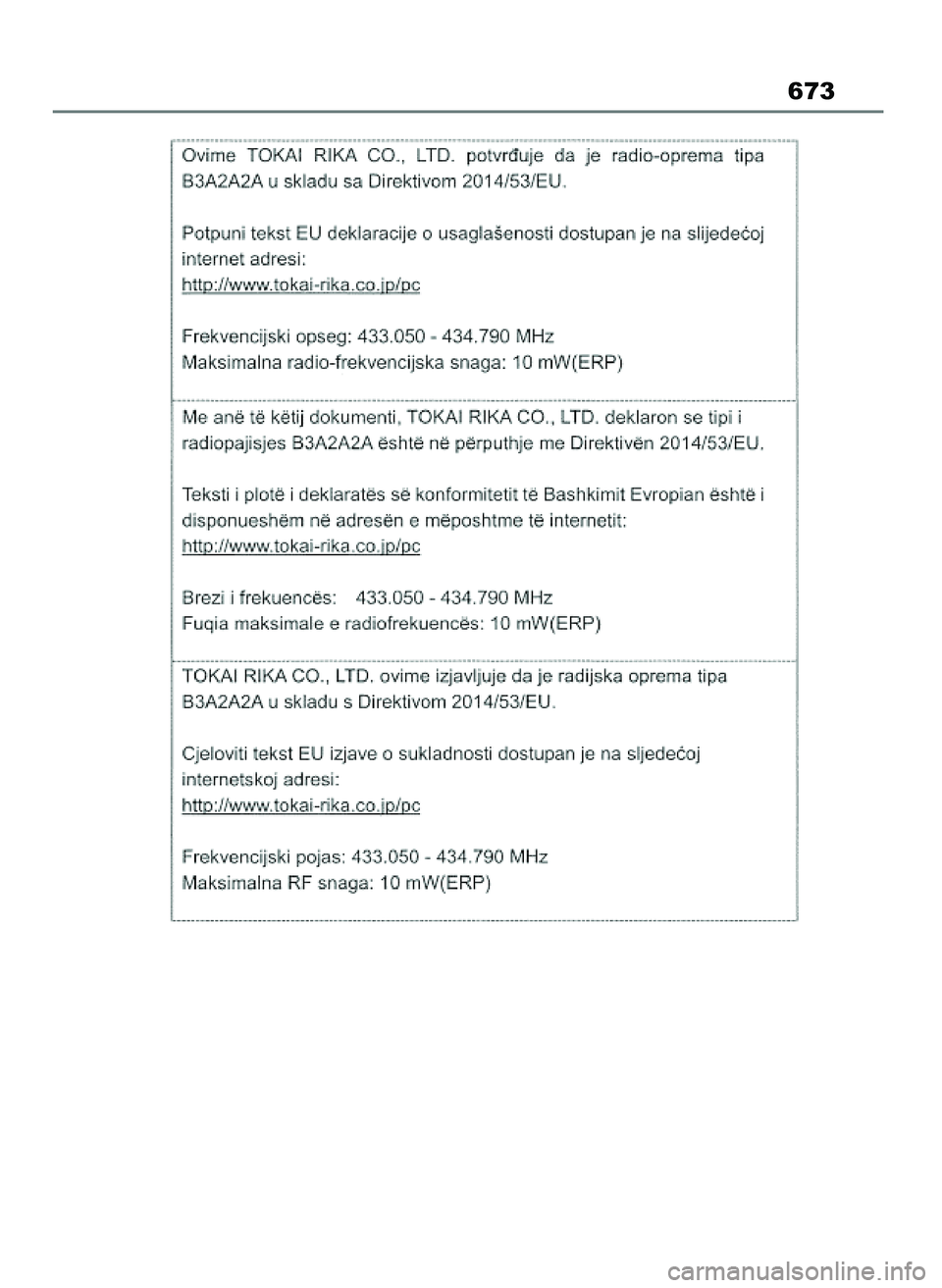 TOYOTA COROLLA HATCHBACK 2023  Instrukcja obsługi (in Polish) 673
45 Corolla TMUK OM12R84E  27/12/22  14:26  Page 673 