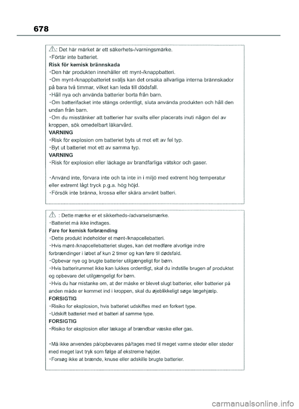 TOYOTA COROLLA HATCHBACK 2023  Instrukcja obsługi (in Polish) 678
45 Corolla TMUK OM12R84E  27/12/22  14:26  Page 678 