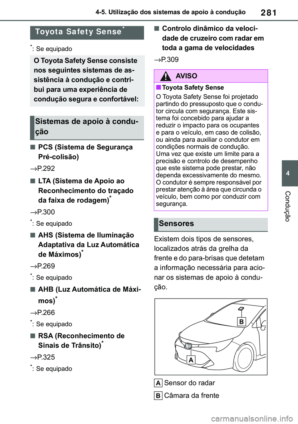 TOYOTA COROLLA HATCHBACK 2020  Manual de utilização (in Portuguese) 281
� ������8�W�L�O�L�]�D�o�m�R��G�R�V��V�L�V�W�H�P�D�V��G�H��D�S�R�L�R��j��F�R�Q�G�X�o�m�R
�&�R�Q�G�X�o�m�R
�����8�V�L�Q�J��W�K�H��G�U�L�Y�L�Q�J��V�X�S�S�R�U�W��V�\�V�W�H�P�V
�
�