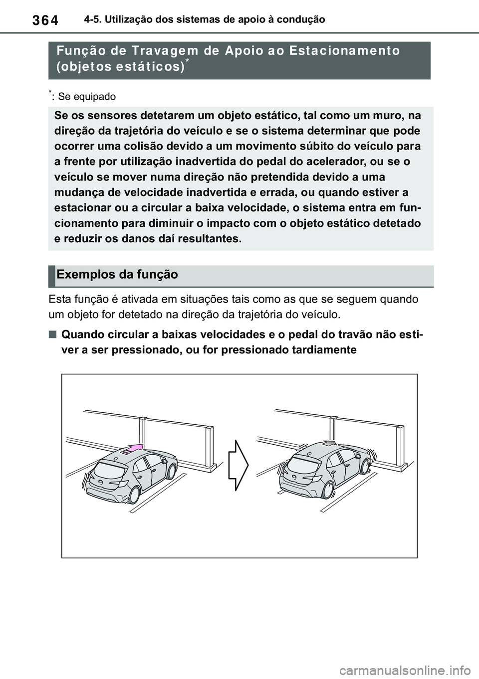 TOYOTA COROLLA HATCHBACK 2020  Manual de utilização (in Portuguese) 364������8�W�L�O�L�]�D�o�m�R��G�R�V��V�L�V�W�H�P�D�V��G�H��D�S�R�L�R��j��F�R�Q�G�X�o�m�R
�
� �6�H��H�T�X�L�S�D�G�R
<00280056005700440003004900580051006f006d005200030070000300440057004c005