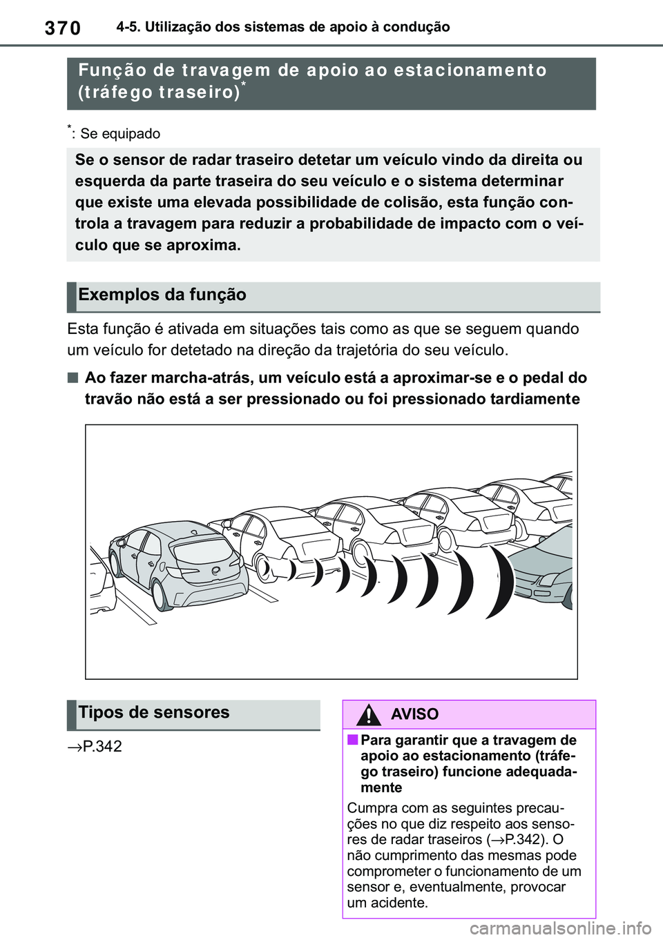 TOYOTA COROLLA HATCHBACK 2020  Manual de utilização (in Portuguese) 370������8�W�L�O�L�]�D�o�m�R��G�R�V��V�L�V�W�H�P�D�V��G�H��D�S�R�L�R��j��F�R�Q�G�X�o�m�R
�
� �6�H��H�T�X�L�S�D�G�R
<00280056005700440003004900580051006f006d005200030070000300440057004c005