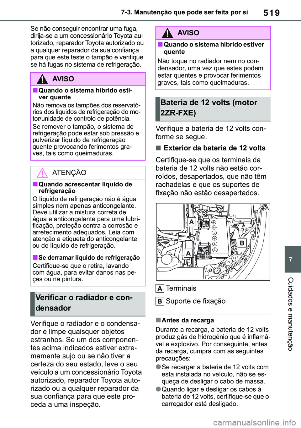 TOYOTA COROLLA HATCHBACK 2021  Manual de utilização (in Portuguese) 519
� ������0�D�Q�X�W�H�Q�o�m�R��T�X�H��S�R�G�H��V�H�U��I�H�L�W�D��S�R�U��V�L
�&�X�L�G�D�G�R�V��H��P�D�Q�X�W�H�Q�o�m�R
�6�H��Q�m�R��F�R�Q�V�H�J�X�L�U��H�Q�F�R�Q�W�U�D�U��X�P�D��I�X�