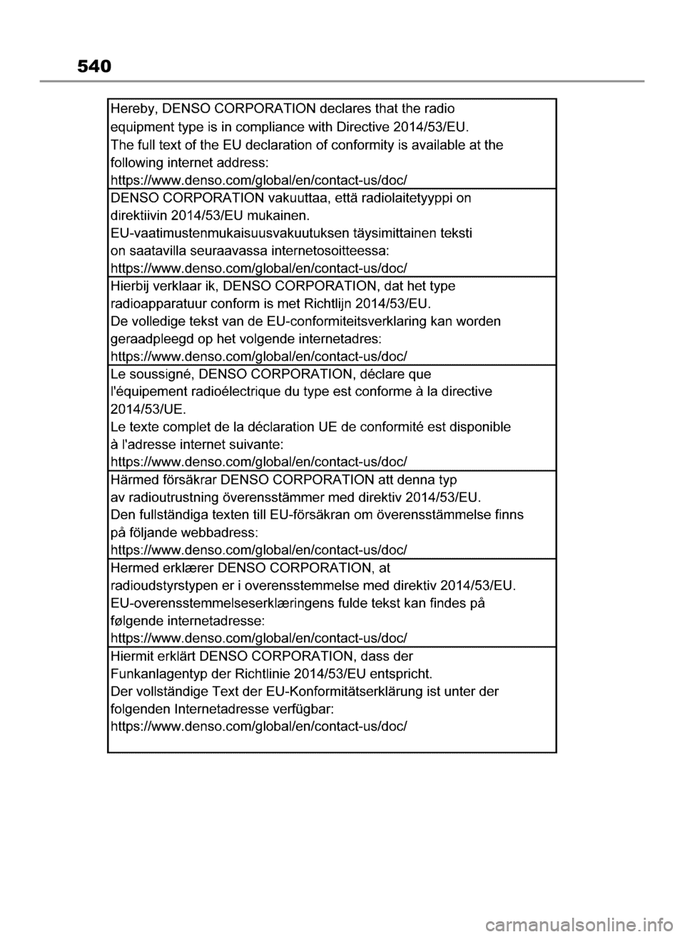 TOYOTA HIGHLANDER 2023 Instrukcja obsługi (in Polish) 540
2 Highlander HV OM48G81E 2/2/23 1:24 PM Page 540 TOYOTA HIGHLANDER 2023 Instrukcja obsługi (in Polish) 540
2 Highlander HV OM48G81E 2/2/23 1:24 PM Page 540