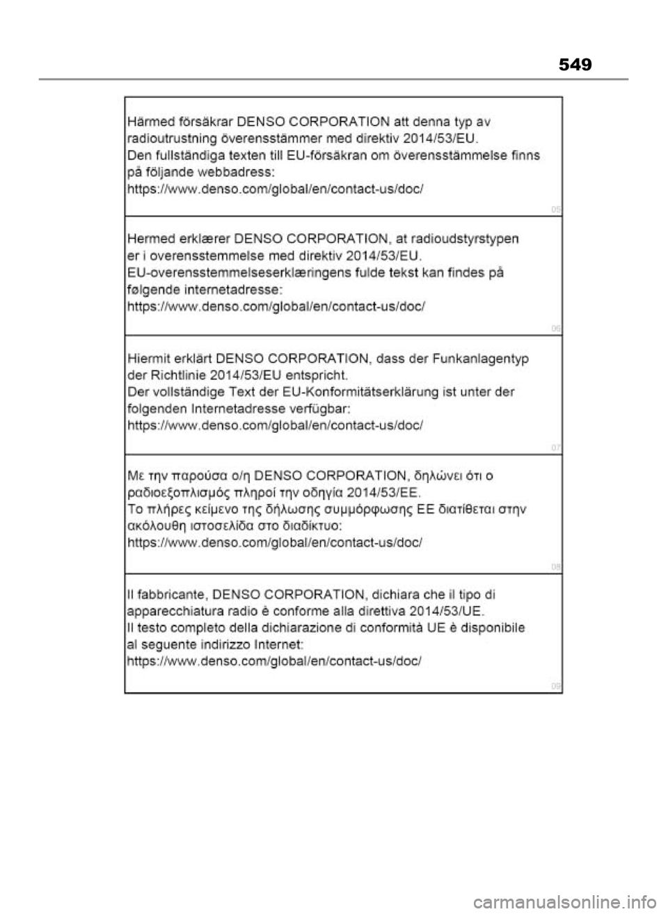 TOYOTA HIGHLANDER 2023 Instrukcja obsługi (in Polish) 549
2 Highlander HV OM48G81E 2/2/23 1:24 PM Page 549 TOYOTA HIGHLANDER 2023 Instrukcja obsługi (in Polish) 549
2 Highlander HV OM48G81E 2/2/23 1:24 PM Page 549