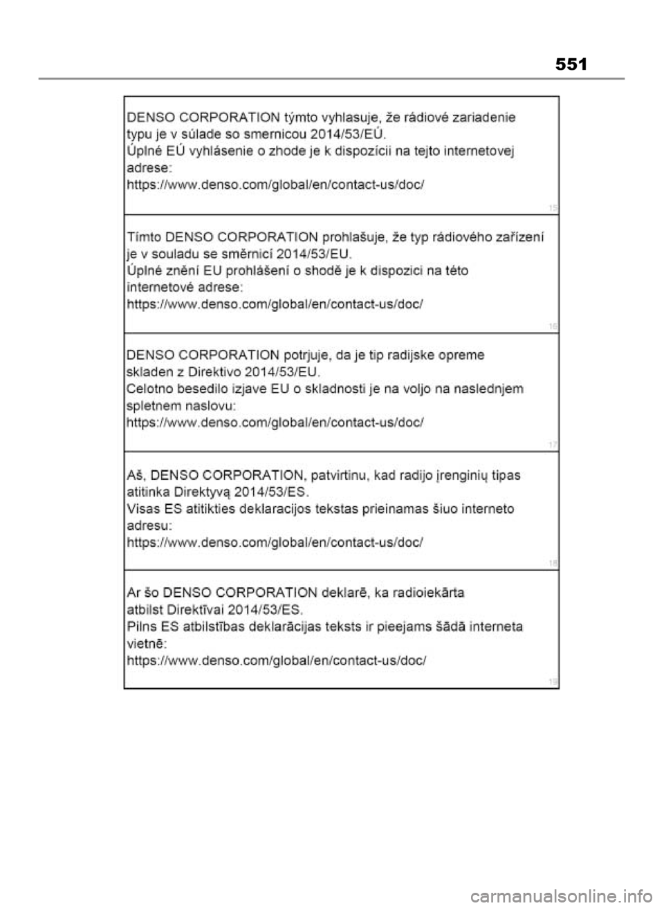 TOYOTA HIGHLANDER 2023 Instrukcja obsługi (in Polish) 551
2 Highlander HV OM48G81E 2/2/23 1:25 PM Page 551 TOYOTA HIGHLANDER 2023 Instrukcja obsługi (in Polish) 551
2 Highlander HV OM48G81E 2/2/23 1:25 PM Page 551