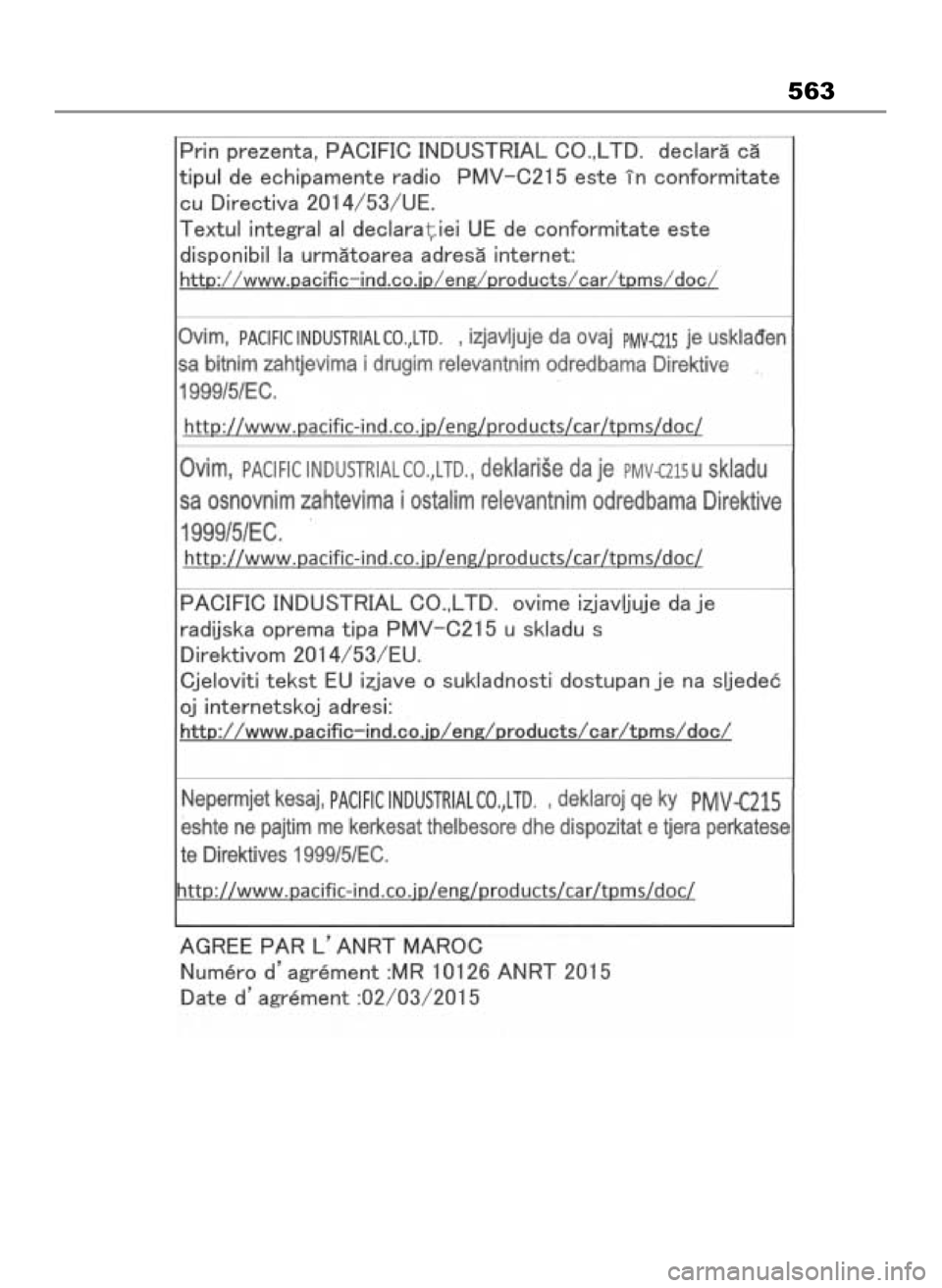 TOYOTA HIGHLANDER 2023 Instrukcja obsługi (in Polish) 563
2 Highlander HV OM48G81E 2/2/23 1:25 PM Page 563 TOYOTA HIGHLANDER 2023 Instrukcja obsługi (in Polish) 563
2 Highlander HV OM48G81E 2/2/23 1:25 PM Page 563
