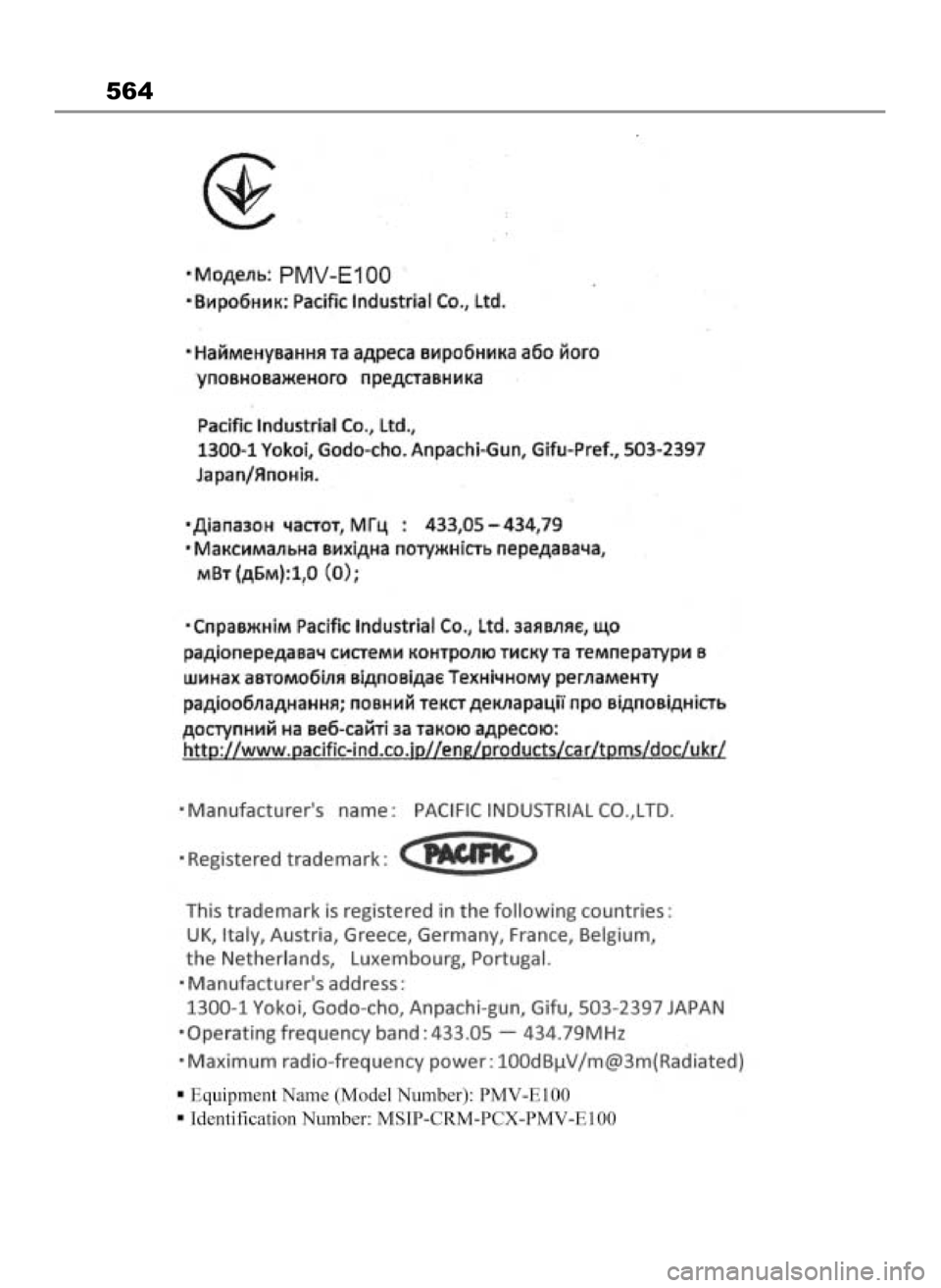 TOYOTA HIGHLANDER 2023 Instrukcja obsługi (in Polish) 564
2 Highlander HV OM48G81E 2/2/23 1:25 PM Page 564 TOYOTA HIGHLANDER 2023 Instrukcja obsługi (in Polish) 564
2 Highlander HV OM48G81E 2/2/23 1:25 PM Page 564