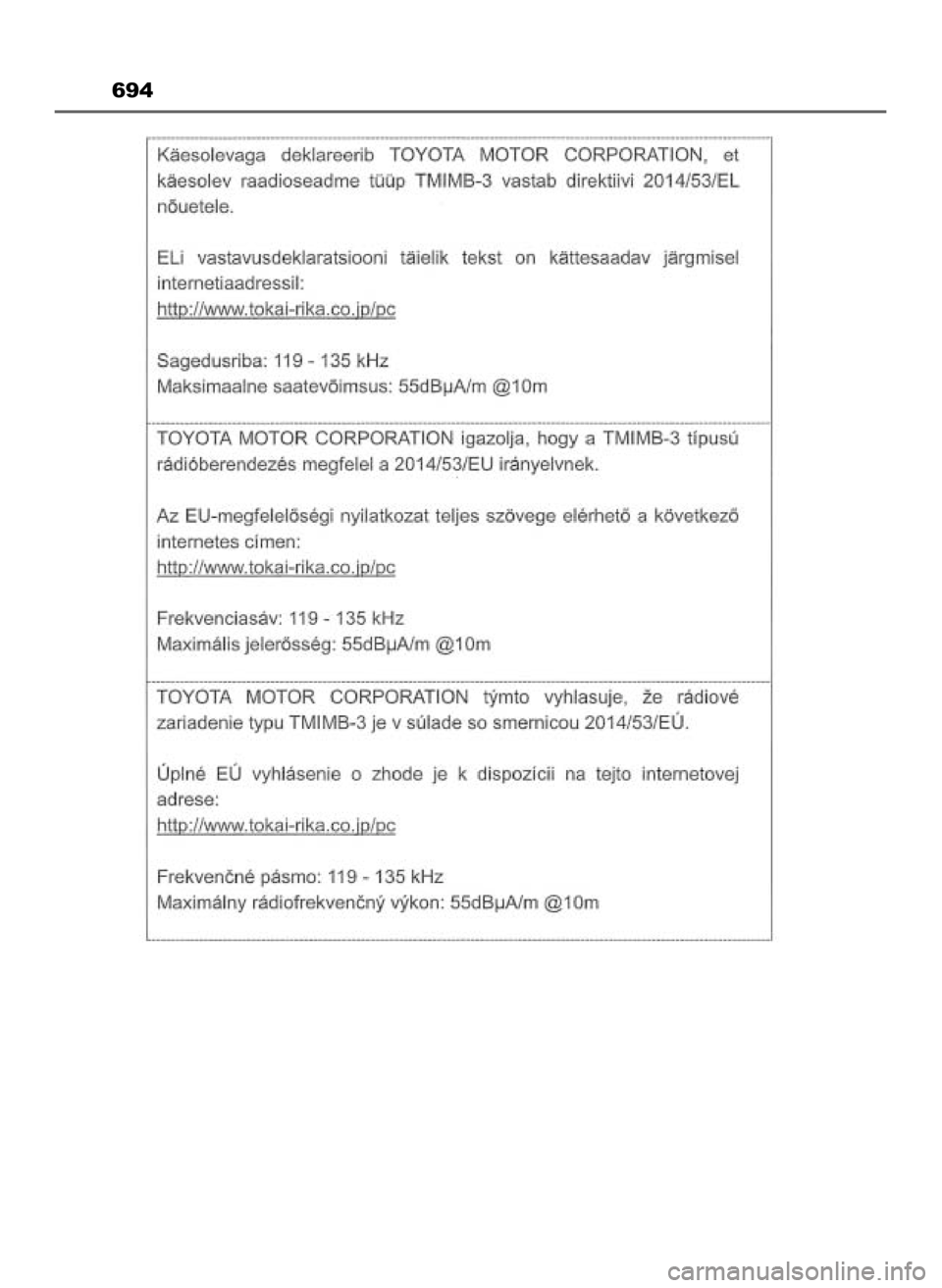 TOYOTA HILUX 2023  Instrukcja obsługi (in Polish) 694
8 Hilux OM0K789E  3/11/23  4:56 PM  Page 694    (Black plate) 