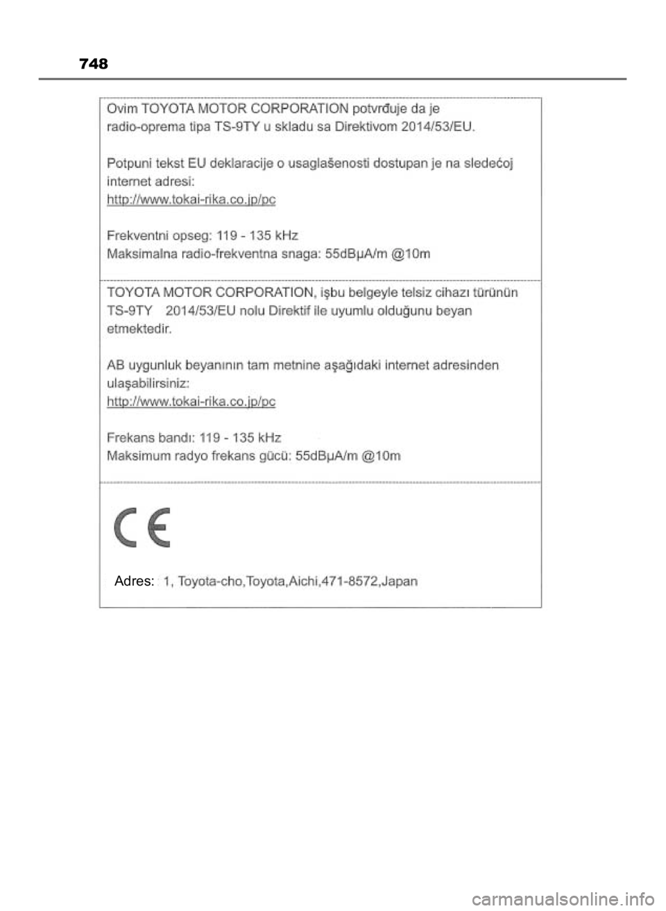 TOYOTA HILUX 2023 Instrukcja obsługi (in Polish) 748
Adres:
8 Hilux OM0K789E 3/11/23 4:56 PM Page 748 (Black plate) TOYOTA HILUX 2023 Instrukcja obsługi (in Polish) 748
Adres:
8 Hilux OM0K789E 3/11/23 4:56 PM Page 748 (Black plate)