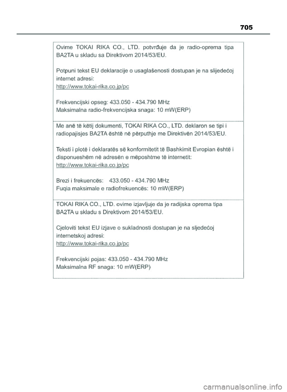 TOYOTA HILUX 2022 Instrukcja obsługi (in Polish) 705
47 Hilux OM0K513E 10/21/21 3:25 PM Page 705 (Black plate) TOYOTA HILUX 2022 Instrukcja obsługi (in Polish) 705
47 Hilux OM0K513E 10/21/21 3:25 PM Page 705 (Black plate)