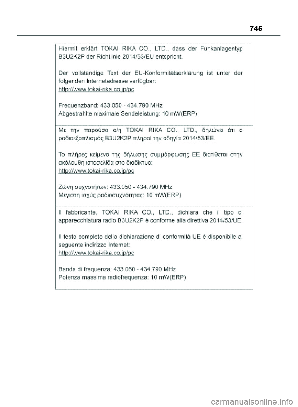 TOYOTA HILUX 2022 Instrukcja obsługi (in Polish) 745
47 Hilux OM0K513E 10/21/21 3:25 PM Page 745 (Black plate) TOYOTA HILUX 2022 Instrukcja obsługi (in Polish) 745
47 Hilux OM0K513E 10/21/21 3:25 PM Page 745 (Black plate)
