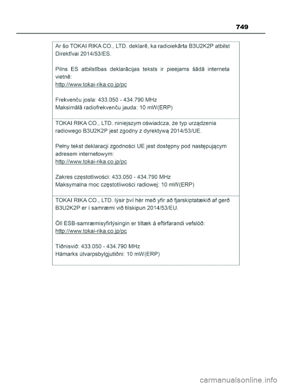 TOYOTA HILUX 2022 Instrukcja obsługi (in Polish) 749
47 Hilux OM0K513E 10/21/21 3:25 PM Page 749 (Black plate) TOYOTA HILUX 2022 Instrukcja obsługi (in Polish) 749
47 Hilux OM0K513E 10/21/21 3:25 PM Page 749 (Black plate)