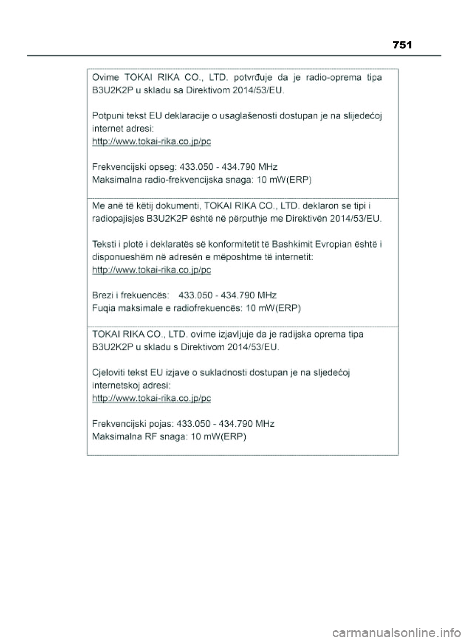 TOYOTA HILUX 2022 Instrukcja obsługi (in Polish) 751
47 Hilux OM0K513E 10/21/21 3:25 PM Page 751 (Black plate) TOYOTA HILUX 2022 Instrukcja obsługi (in Polish) 751
47 Hilux OM0K513E 10/21/21 3:25 PM Page 751 (Black plate)