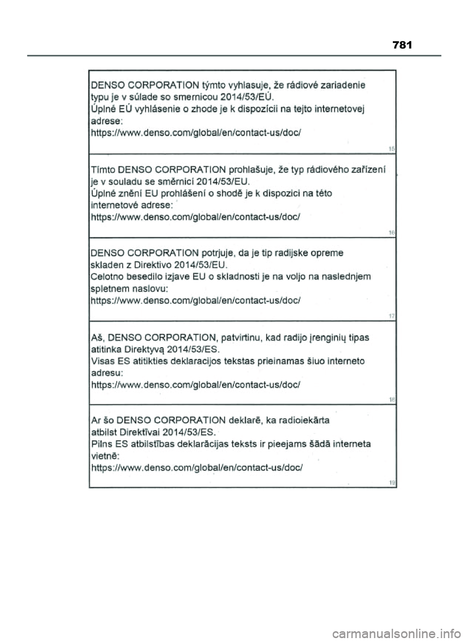 TOYOTA HILUX 2022 Instrukcja obsługi (in Polish) 781
47 Hilux OM0K513E 10/21/21 3:26 PM Page 781 (Black plate) TOYOTA HILUX 2022 Instrukcja obsługi (in Polish) 781
47 Hilux OM0K513E 10/21/21 3:26 PM Page 781 (Black plate)