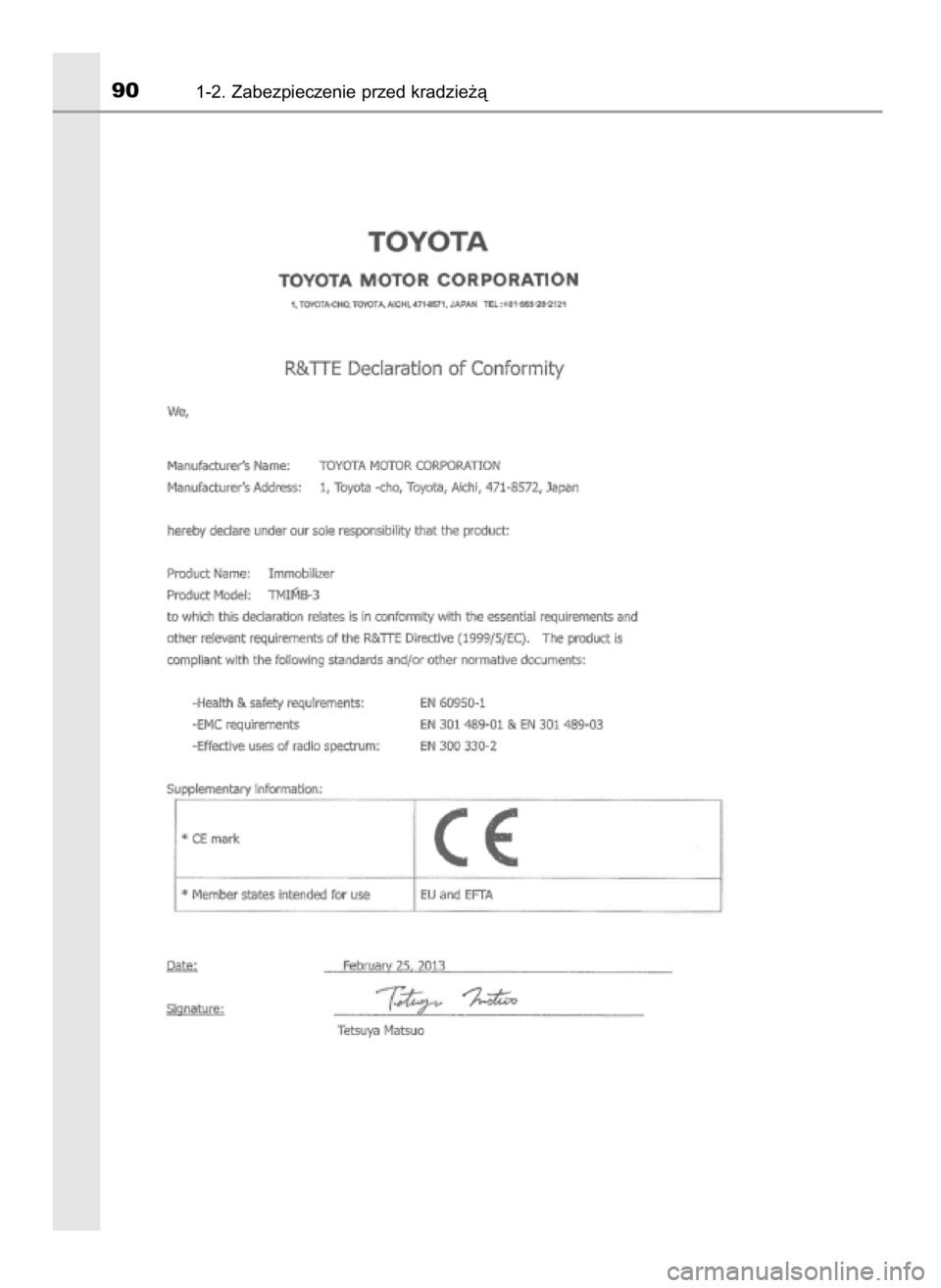 TOYOTA LAND CRUISER 2015  Instrukcja obsługi (in Polish) 901-2. Zabezpieczenie przed kradzie˝à
48 LC200 V8 OM60M95E  27/9/16  14:14  Page 90    (Black plate) 