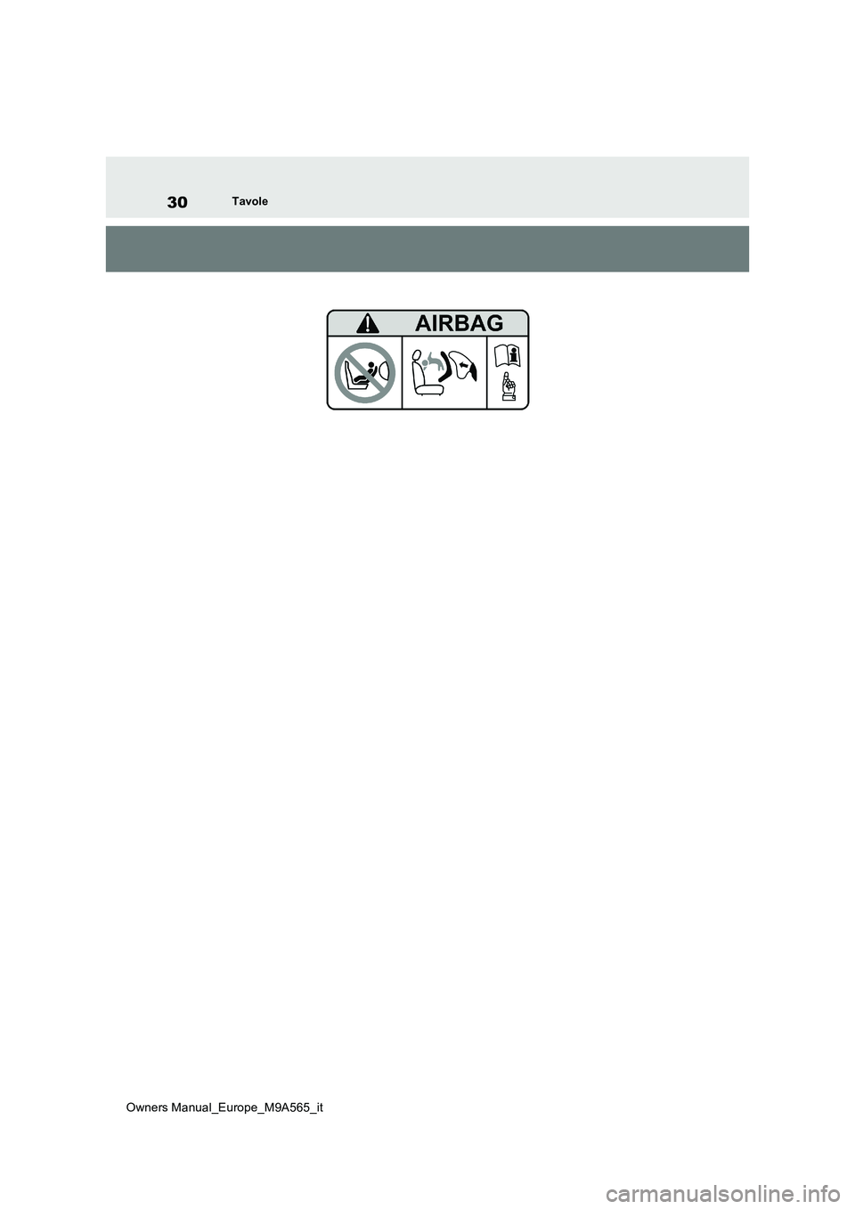 TOYOTA MIRAI 2023 Manuale duso (in Italian) 30
Owners Manual_Europe_M9A565_it
Tavole TOYOTA MIRAI 2023 Manuale duso (in Italian) 30
Owners Manual_Europe_M9A565_it
Tavole