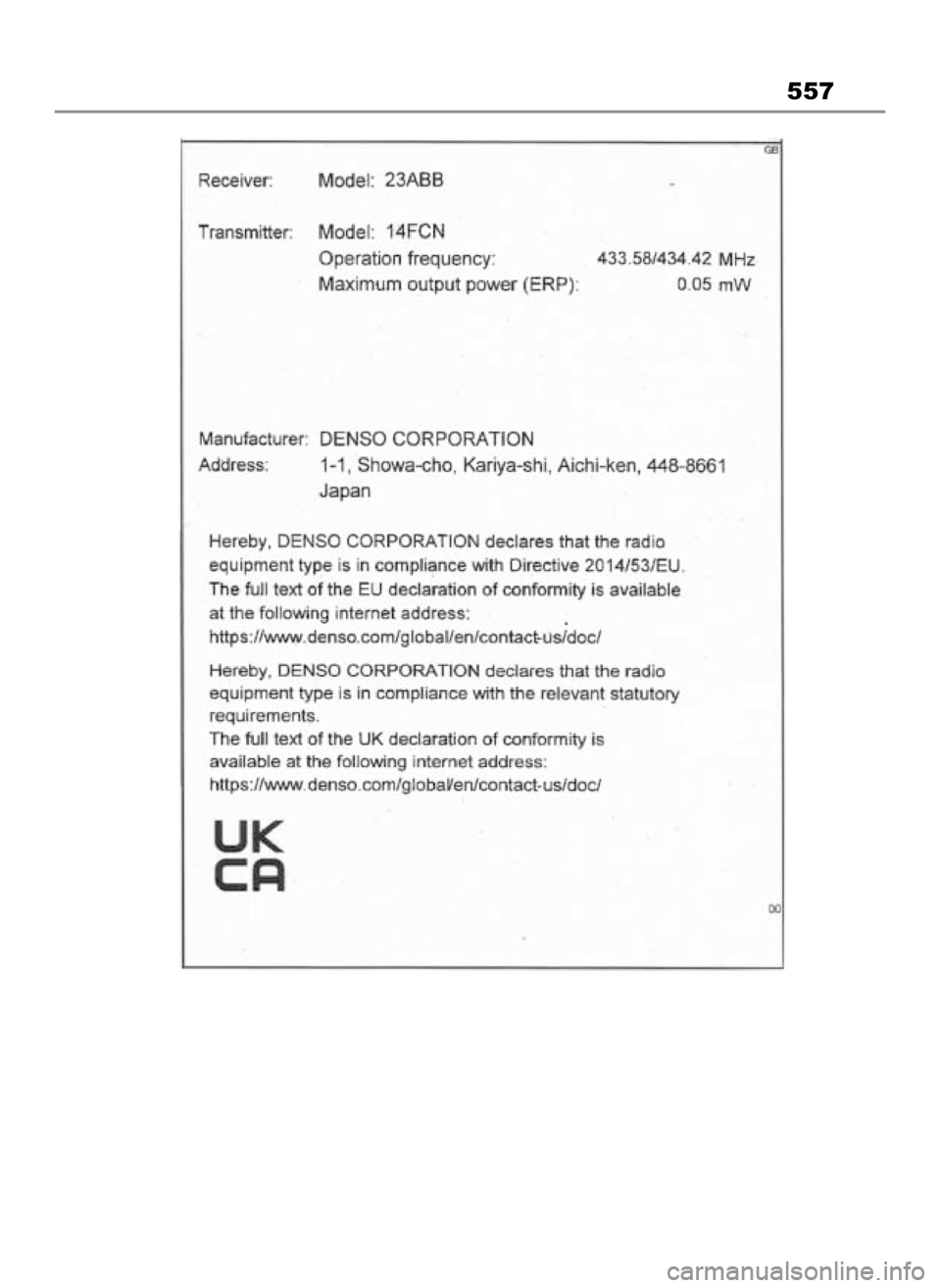 TOYOTA MIRAI 2022  Instrukcja obsługi (in Polish) 557
49 Mirai_OM9A561E  1/9/23  3:16 PM  Page 557 