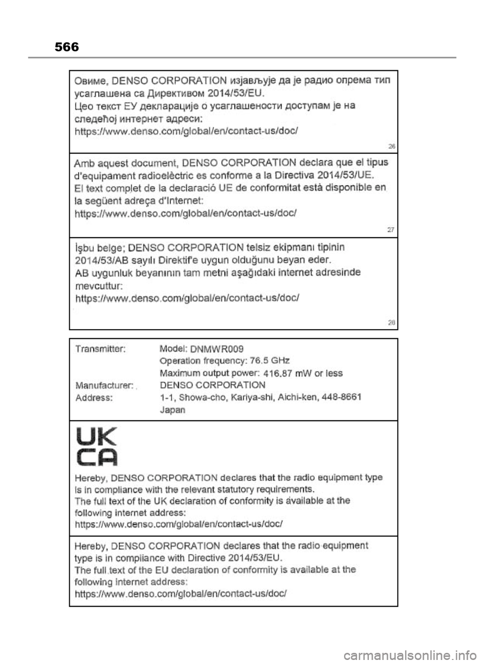 TOYOTA MIRAI 2022  Instrukcja obsługi (in Polish) 566
49 Mirai_OM9A561E  1/9/23  3:16 PM  Page 566 