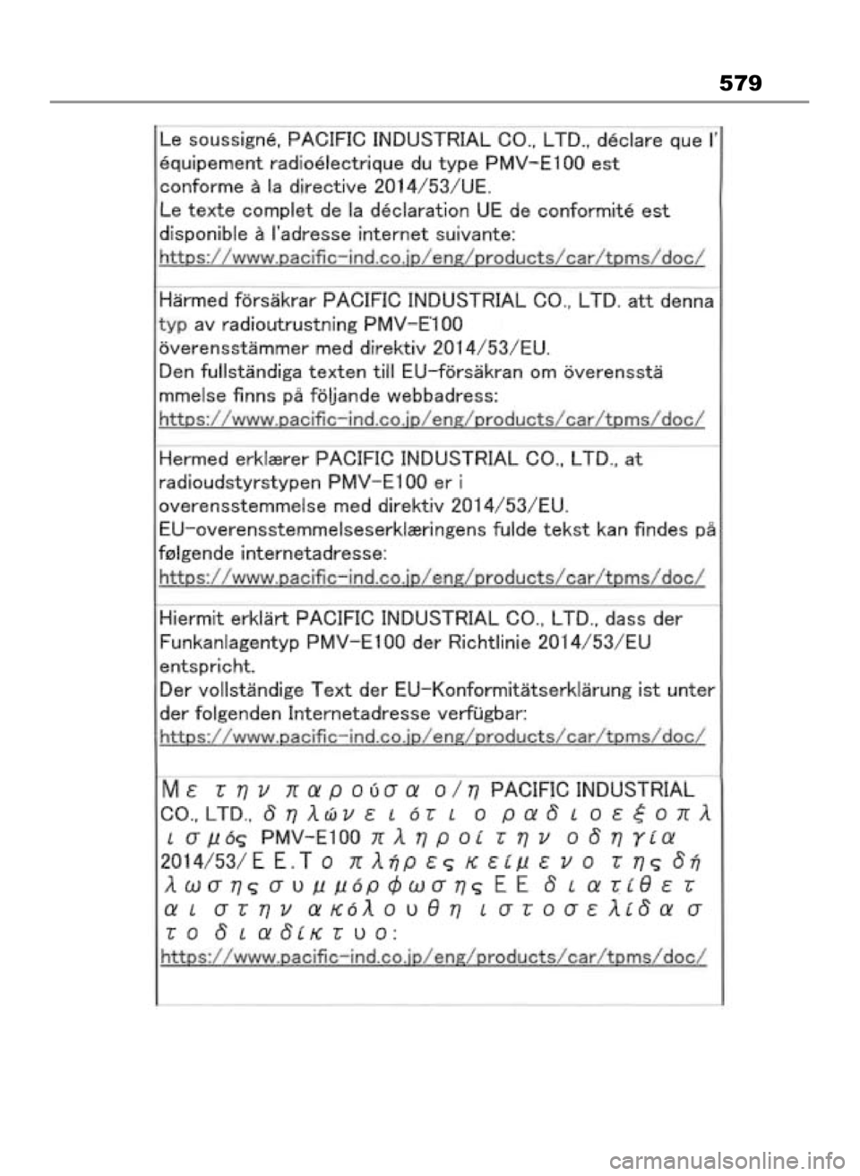 TOYOTA MIRAI 2022  Instrukcja obsługi (in Polish) 579
49 Mirai_OM9A561E  1/9/23  3:17 PM  Page 579 