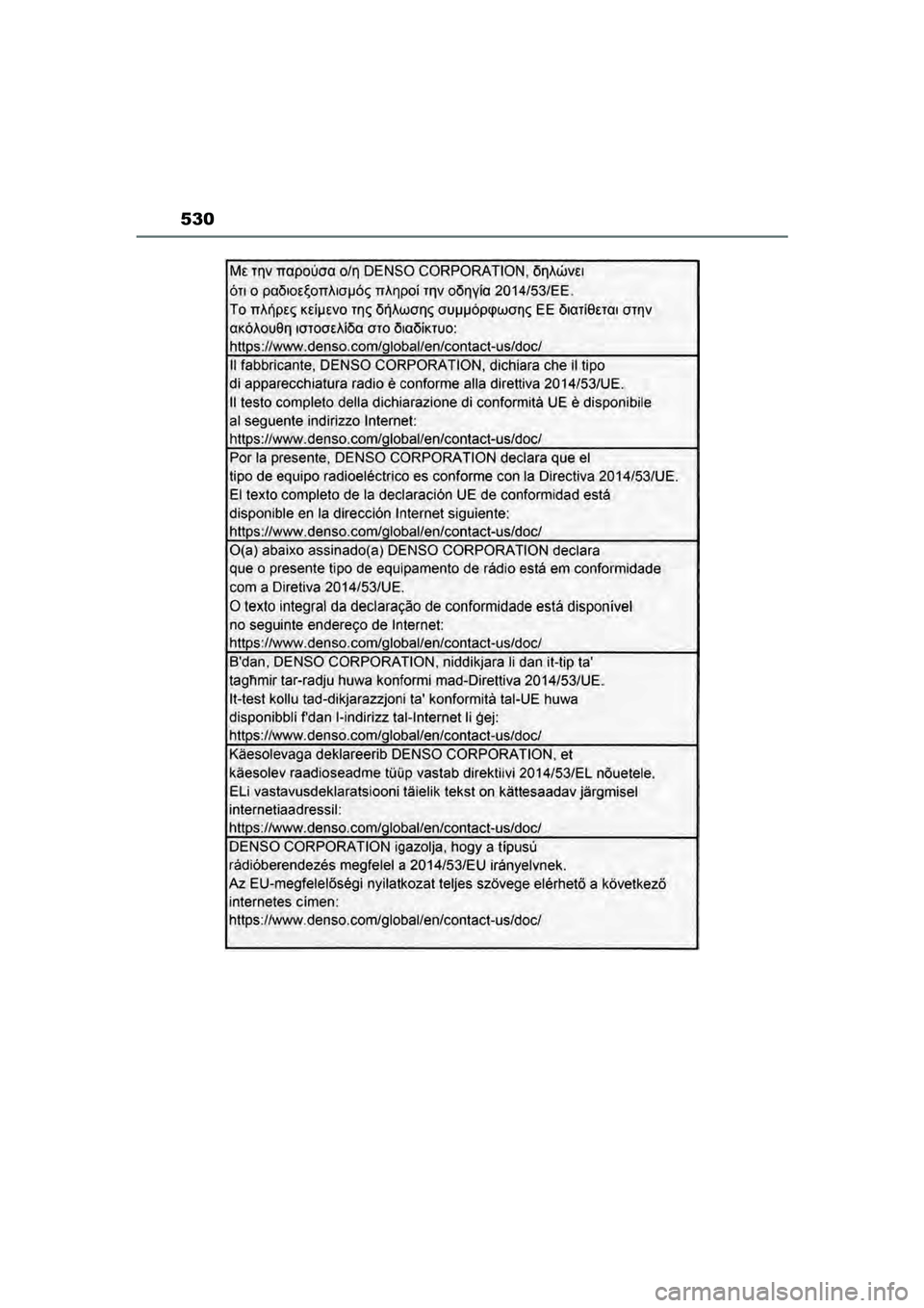 TOYOTA MIRAI 2022  Instructieboekje (in Dutch) 530
Handleiding_Europa_M62060_nl
MIRAI_OM_Europe_OM62060E.book  Page 530  Thursday, July 15, 2021  1:59 PM 