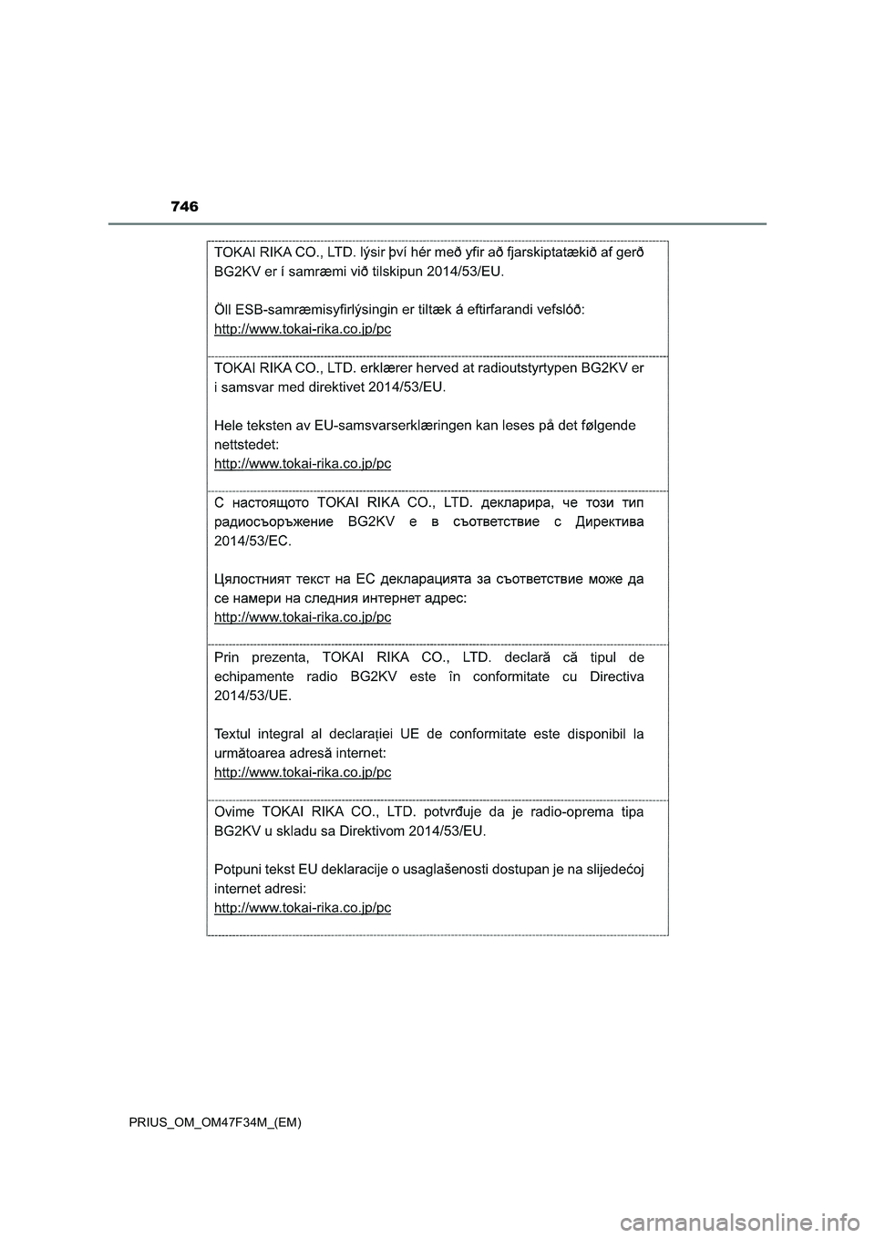 TOYOTA PRIUS 2023  Betriebsanleitungen (in German) 746
PRIUS_OM_OM47F34M_(EM) 