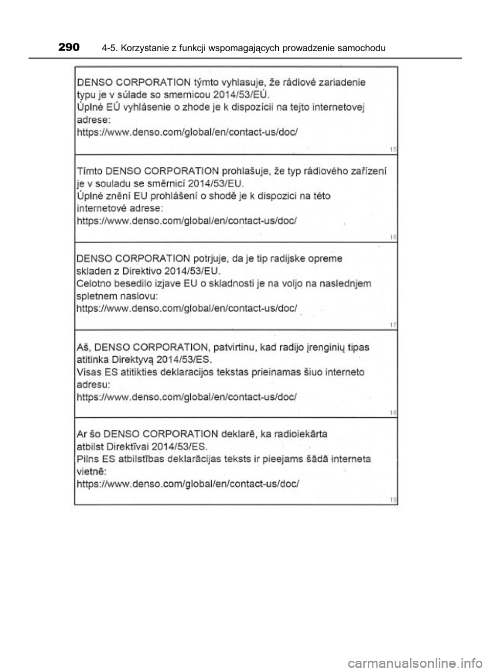 TOYOTA PRIUS 2023  Instrukcja obsługi (in Polish) 2904-5. Korzystanie z funkcji wspomagajàcych prowadzenie samochodu
29 PRIUS OM47F32E  8/23/22  11:09 AM  Page 290    (Black plate) 