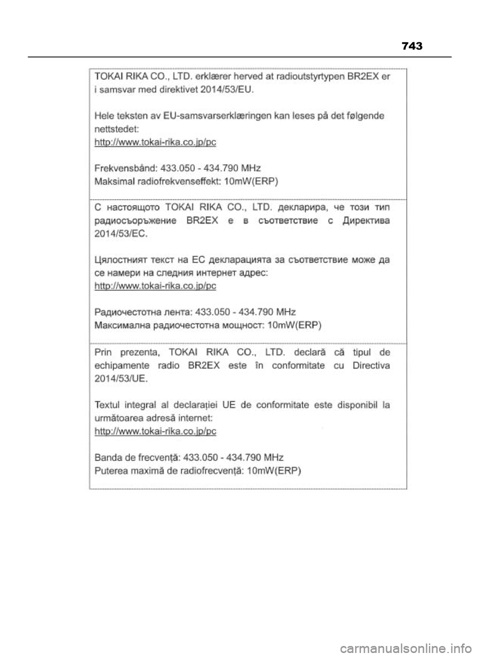 TOYOTA PRIUS 2023 Instrukcja obsługi (in Polish) 743
29 PRIUS OM47F32E 8/23/22 11:11 AM Page 743 (Black plate) TOYOTA PRIUS 2023 Instrukcja obsługi (in Polish) 743
29 PRIUS OM47F32E 8/23/22 11:11 AM Page 743 (Black plate)