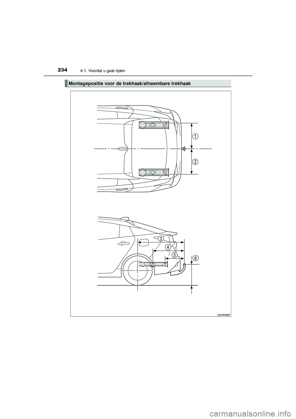 TOYOTA PRIUS 2022 Instructieboekje (in Dutch) 2344-1. Voordat u gaat rijden
PRIUS_OM_OM47F03E_(EE)
Montagepositie voor de trekhaak/afneembare trekhaak
PRIUS_OM_OM47F03E_(EE).book Page 234 Thursday, May 6, 2021 12:21 PM TOYOTA PRIUS 2022 Instructieboekje (in Dutch) 2344-1. Voordat u gaat rijden
PRIUS_OM_OM47F03E_(EE)
Montagepositie voor de trekhaak/afneembare trekhaak
PRIUS_OM_OM47F03E_(EE).book Page 234 Thursday, May 6, 2021 12:21 PM