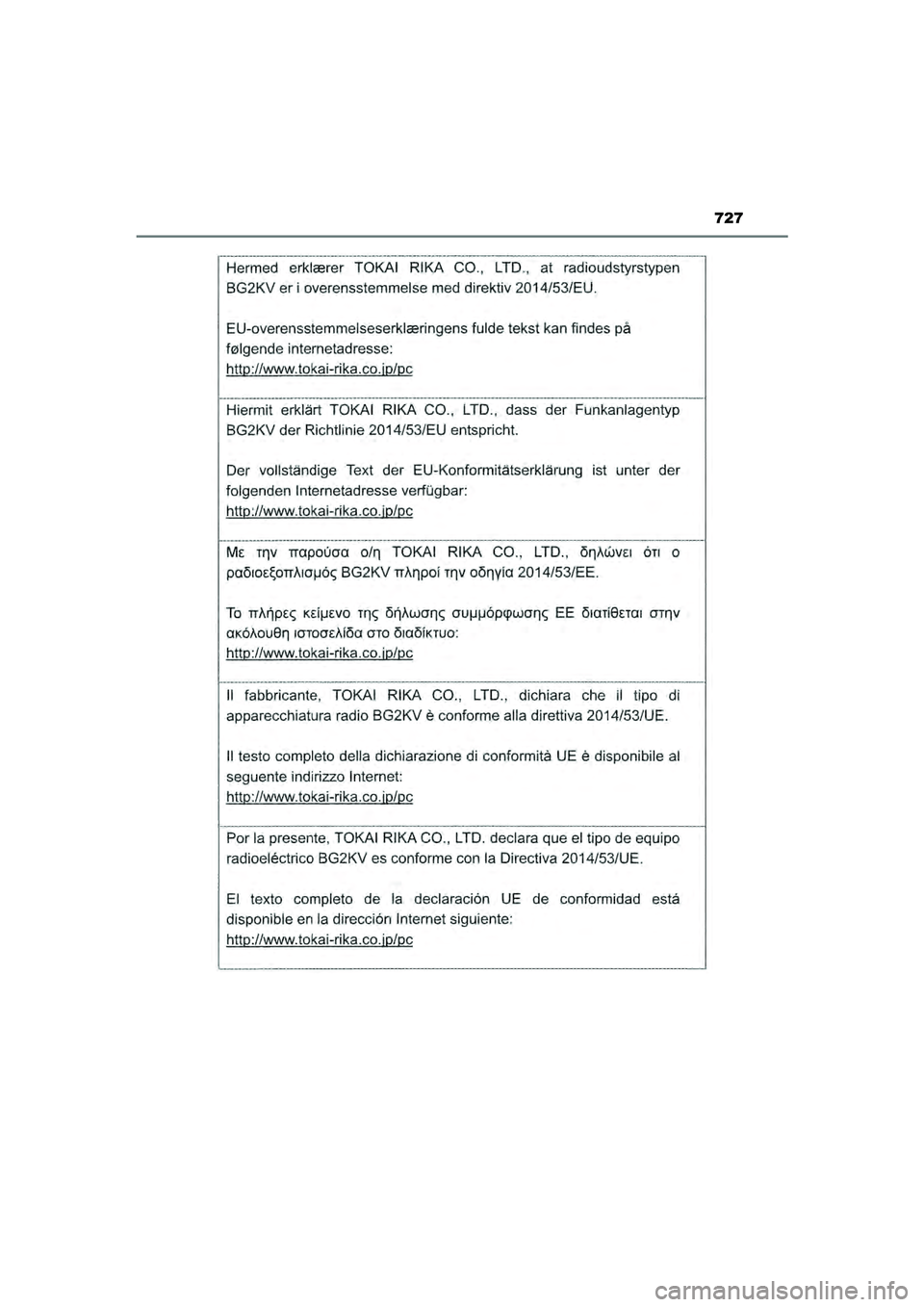 TOYOTA PRIUS 2022  Instructieboekje (in Dutch) 727
PRIUS_OM_OM47F03E_(EE)
PRIUS_OM_OM47F03E_(EE).book  Page 727  Thursday, May 6, 2021  12:21 PM 