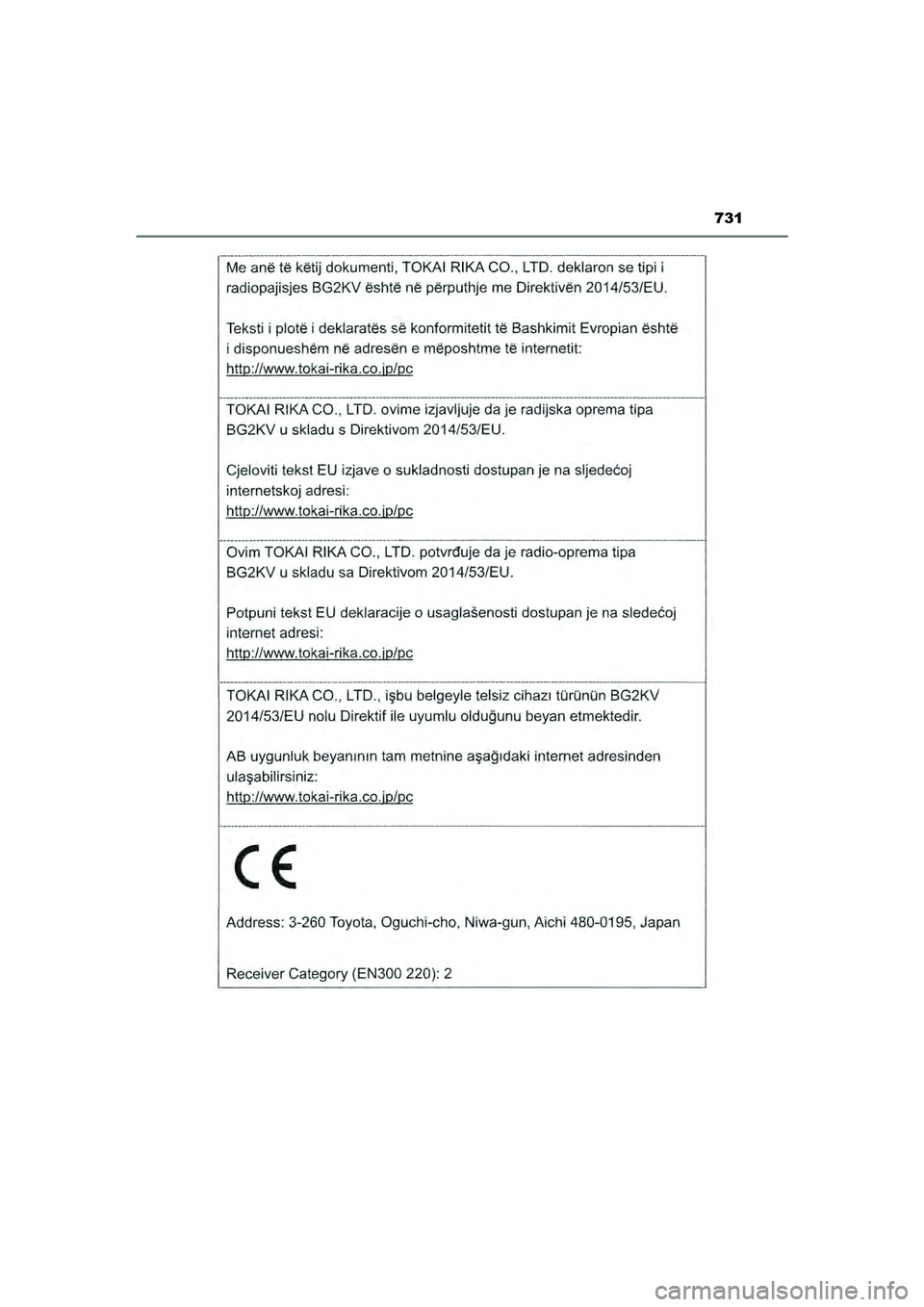 TOYOTA PRIUS 2022 Instructieboekje (in Dutch) 731
PRIUS_OM_OM47F03E_(EE)
PRIUS_OM_OM47F03E_(EE).book Page 731 Thursday, May 6, 2021 12:21 PM TOYOTA PRIUS 2022 Instructieboekje (in Dutch) 731
PRIUS_OM_OM47F03E_(EE)
PRIUS_OM_OM47F03E_(EE).book Page 731 Thursday, May 6, 2021 12:21 PM