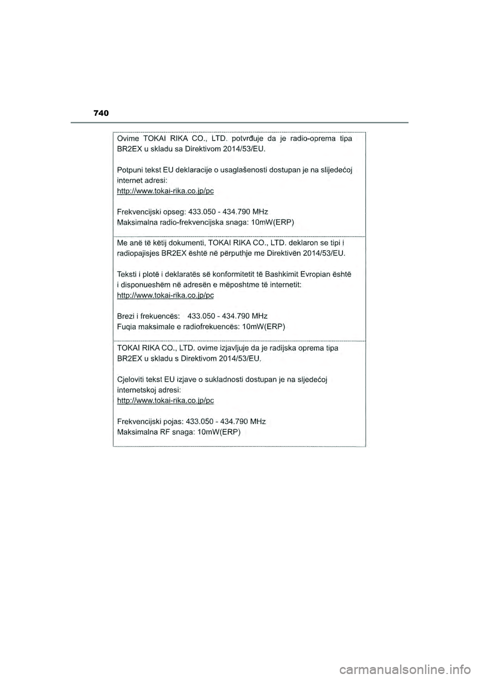 TOYOTA PRIUS 2022 Instructieboekje (in Dutch) 740
PRIUS_OM_OM47F03E_(EE)
PRIUS_OM_OM47F03E_(EE).book Page 740 Thursday, May 6, 2021 12:21 PM TOYOTA PRIUS 2022 Instructieboekje (in Dutch) 740
PRIUS_OM_OM47F03E_(EE)
PRIUS_OM_OM47F03E_(EE).book Page 740 Thursday, May 6, 2021 12:21 PM