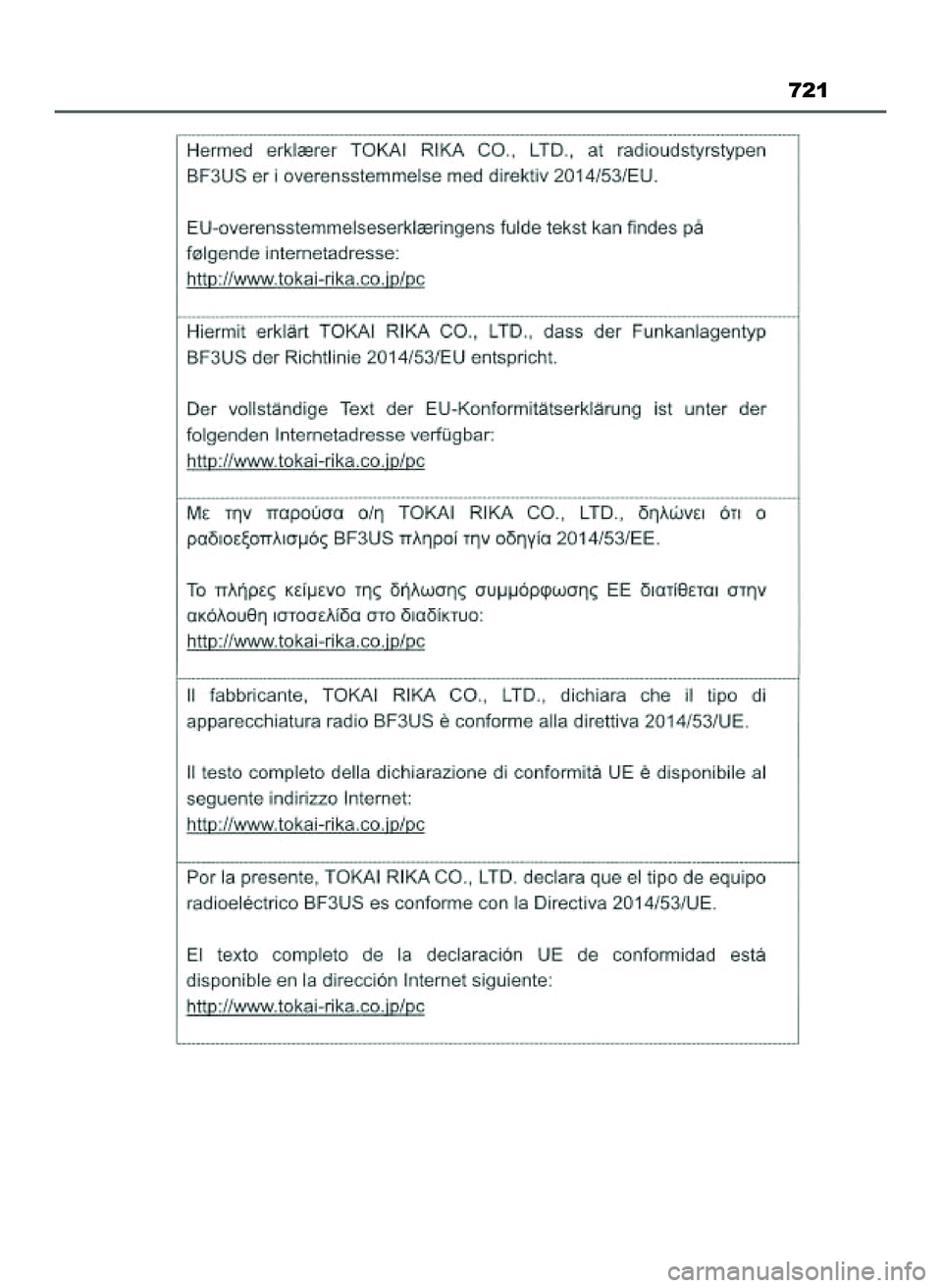 TOYOTA PRIUS 2022 Instrukcja obsługi (in Polish) 721
21 PRIUS OM47F03E 6/22/21 8:38 AM Page 721 (Black plate) TOYOTA PRIUS 2022 Instrukcja obsługi (in Polish) 721
21 PRIUS OM47F03E 6/22/21 8:38 AM Page 721 (Black plate)