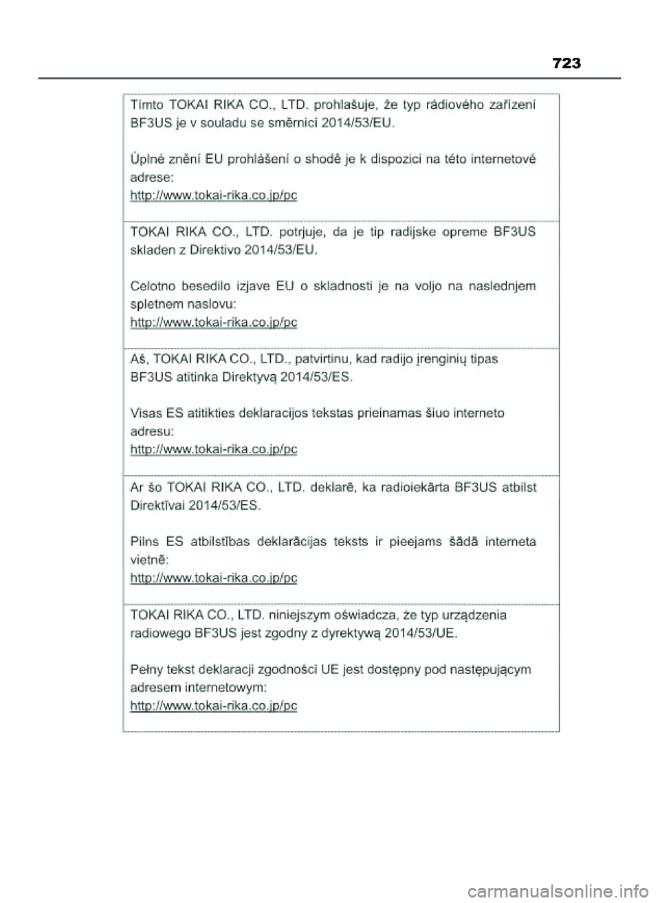 TOYOTA PRIUS 2022 Instrukcja obsługi (in Polish) 723
21 PRIUS OM47F03E 6/22/21 8:38 AM Page 723 (Black plate) TOYOTA PRIUS 2022 Instrukcja obsługi (in Polish) 723
21 PRIUS OM47F03E 6/22/21 8:38 AM Page 723 (Black plate)