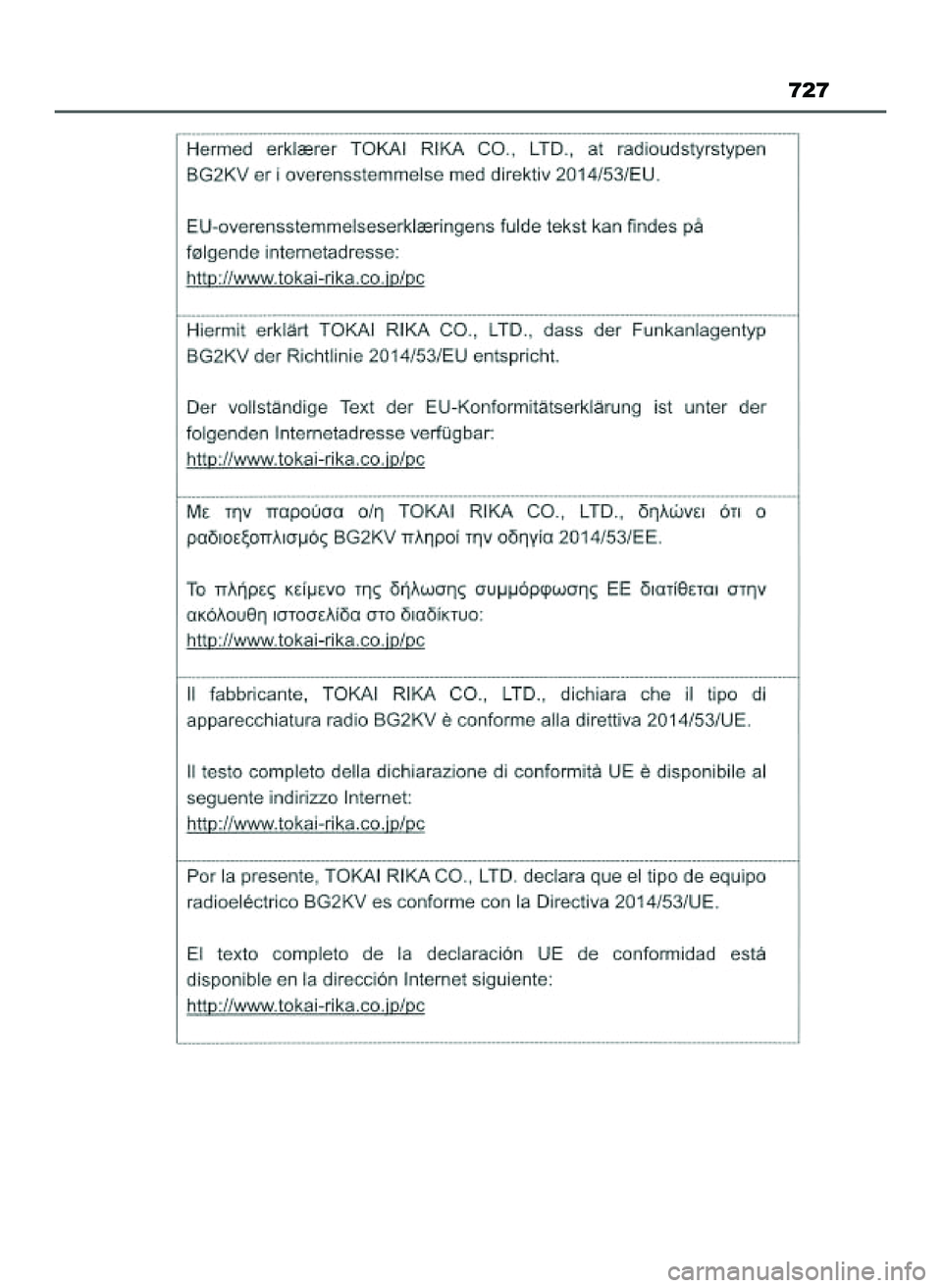TOYOTA PRIUS 2022 Instrukcja obsługi (in Polish) 727
21 PRIUS OM47F03E 6/22/21 8:38 AM Page 727 (Black plate) TOYOTA PRIUS 2022 Instrukcja obsługi (in Polish) 727
21 PRIUS OM47F03E 6/22/21 8:38 AM Page 727 (Black plate)