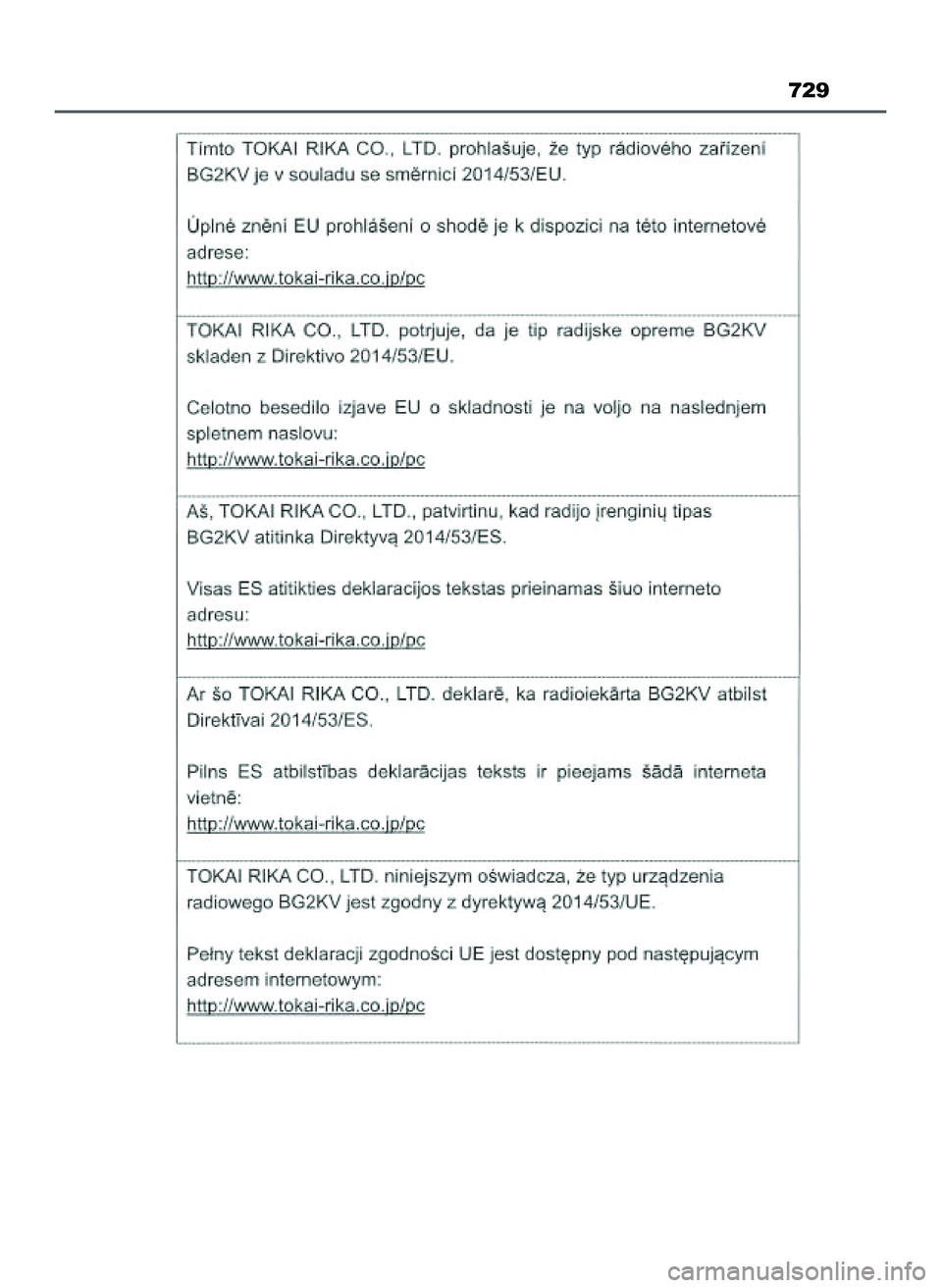 TOYOTA PRIUS 2022 Instrukcja obsługi (in Polish) 729
21 PRIUS OM47F03E 6/22/21 8:38 AM Page 729 (Black plate) TOYOTA PRIUS 2022 Instrukcja obsługi (in Polish) 729
21 PRIUS OM47F03E 6/22/21 8:38 AM Page 729 (Black plate)