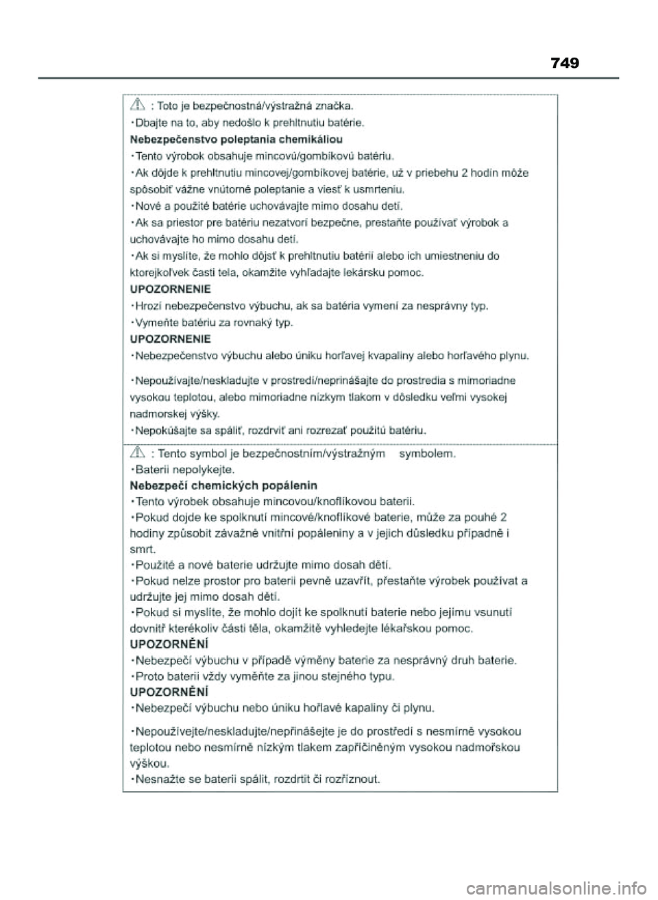 TOYOTA PRIUS 2022 Instrukcja obsługi (in Polish) 749
21 PRIUS OM47F03E 6/22/21 8:38 AM Page 749 (Black plate) TOYOTA PRIUS 2022 Instrukcja obsługi (in Polish) 749
21 PRIUS OM47F03E 6/22/21 8:38 AM Page 749 (Black plate)